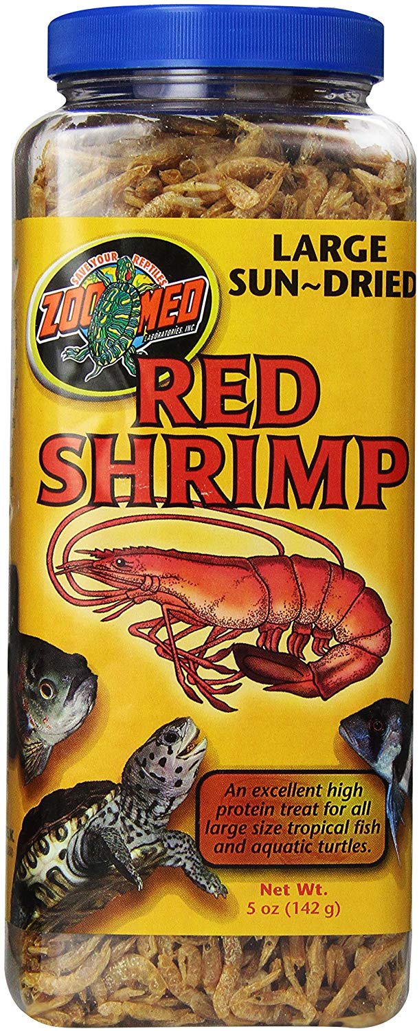 (12 Pack)Zoo Med Large SunDried Red Shrimp Tropical Fish Aquatic