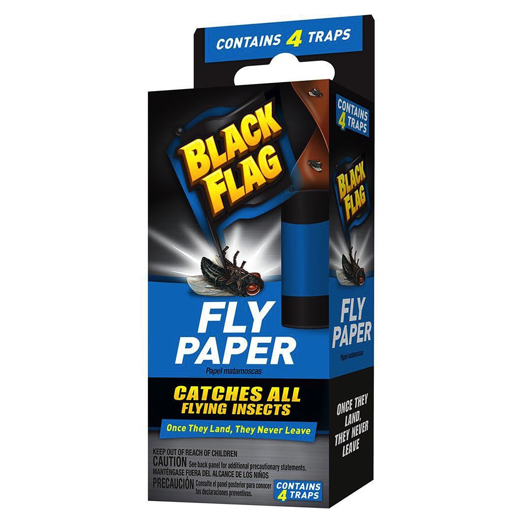 Black Flag Fly Paper Trap Catches Mosquitoes & Flies Indoor/Outdoor Use