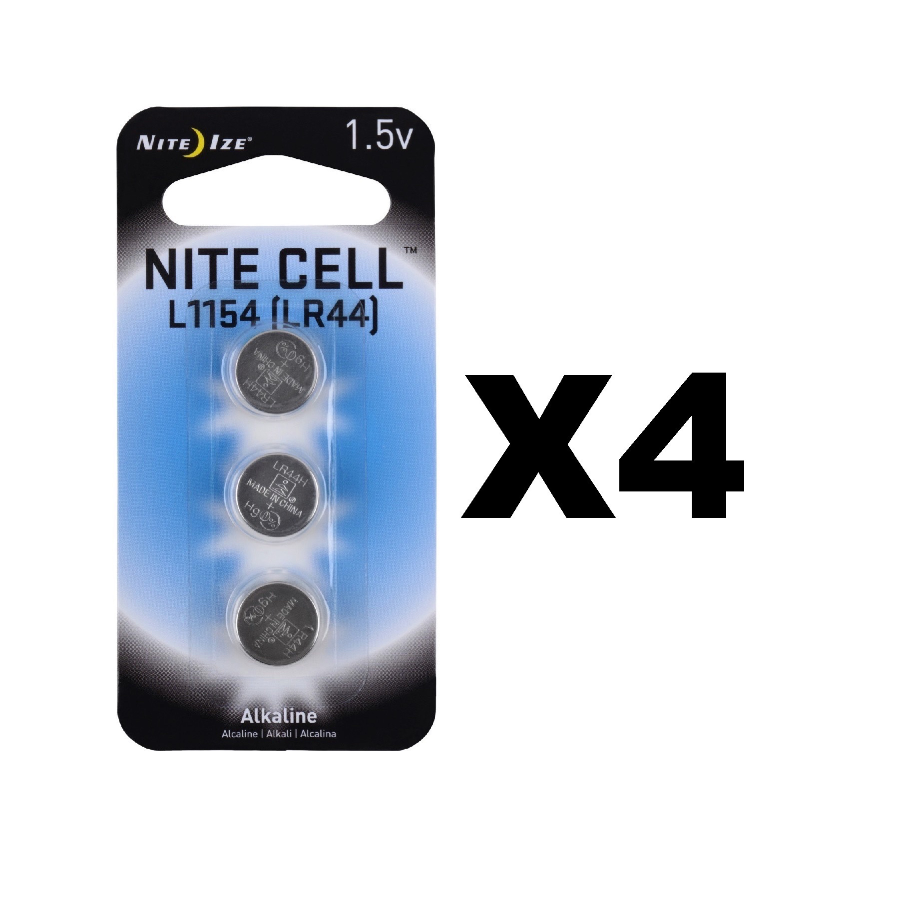 Nite Ize Nite Cell L1154 LR44 Replacement Alkaline Batteries (4Pack of