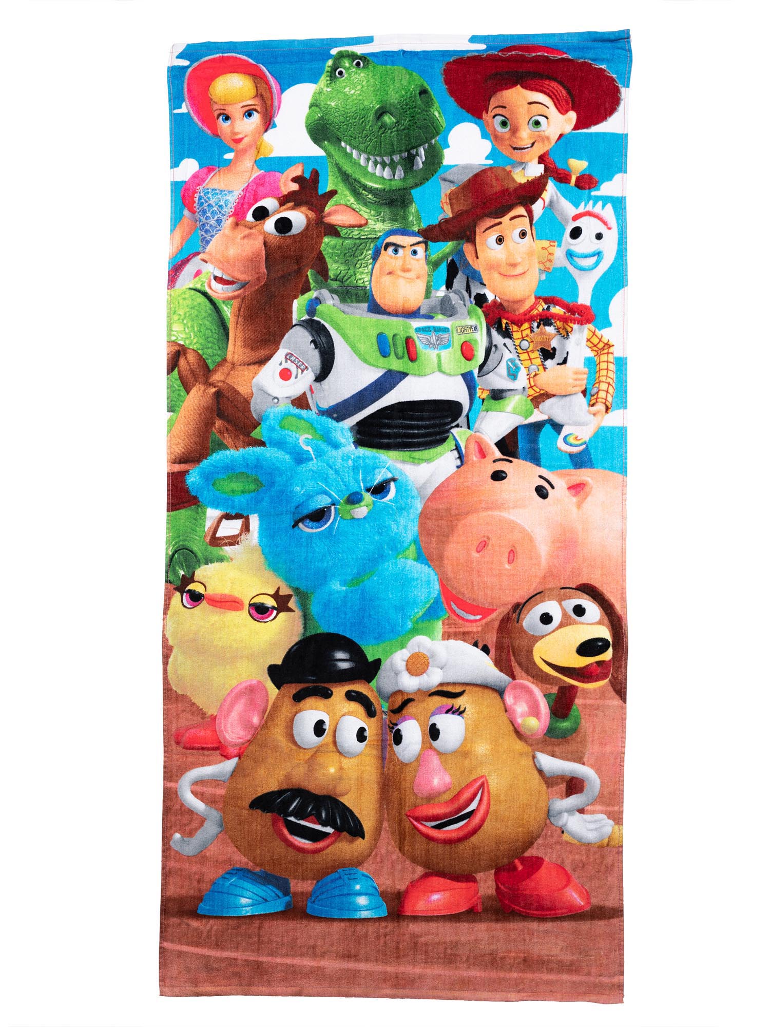 Disney Toy Story Beach Bath Towel 58" x 28" Woody Buzz Lightyear Forky Rex