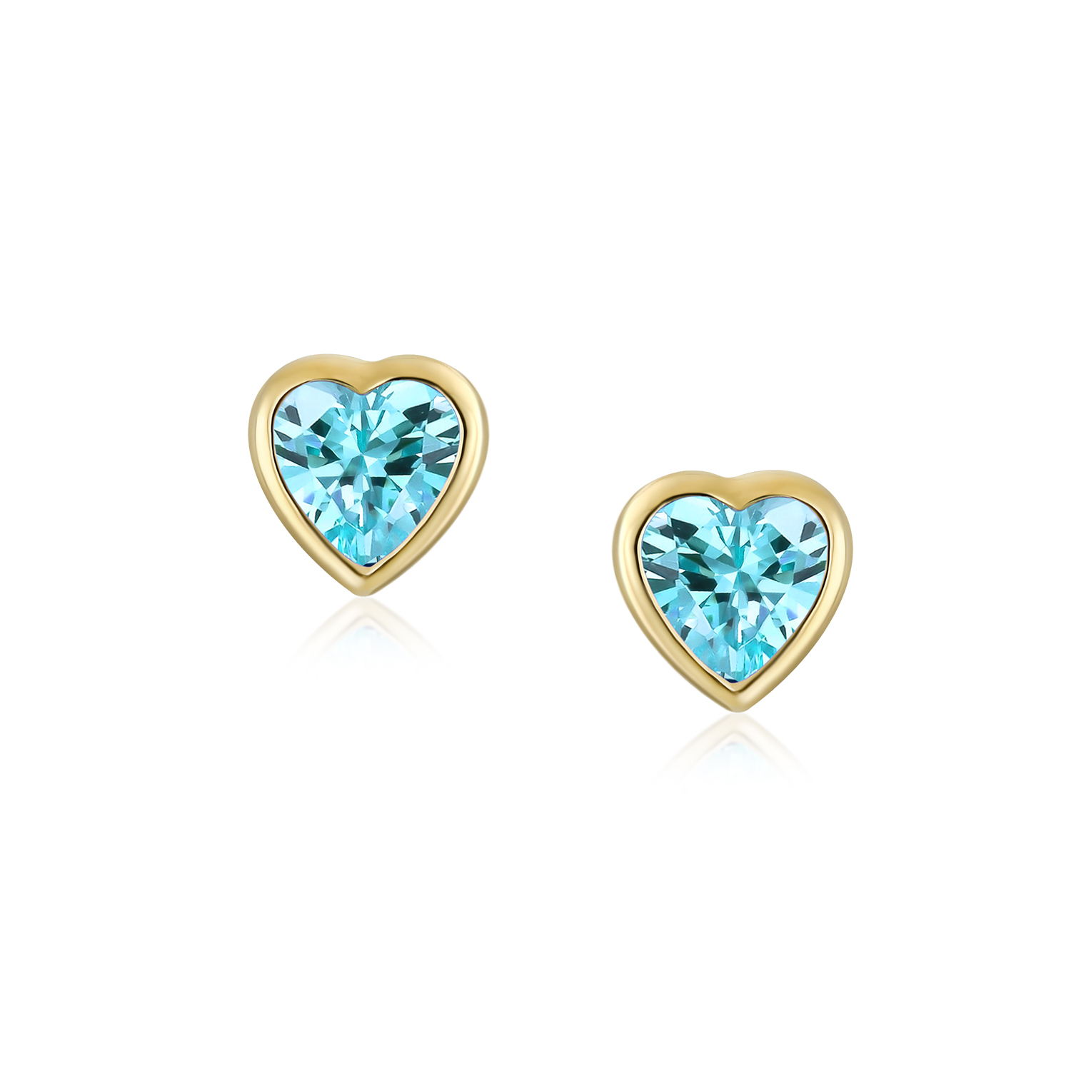 Romantic Tiny Delicate AAA CZ Cubic Zirconia Real Yellow 14K Real Gold Heart - Picture 7 of 45