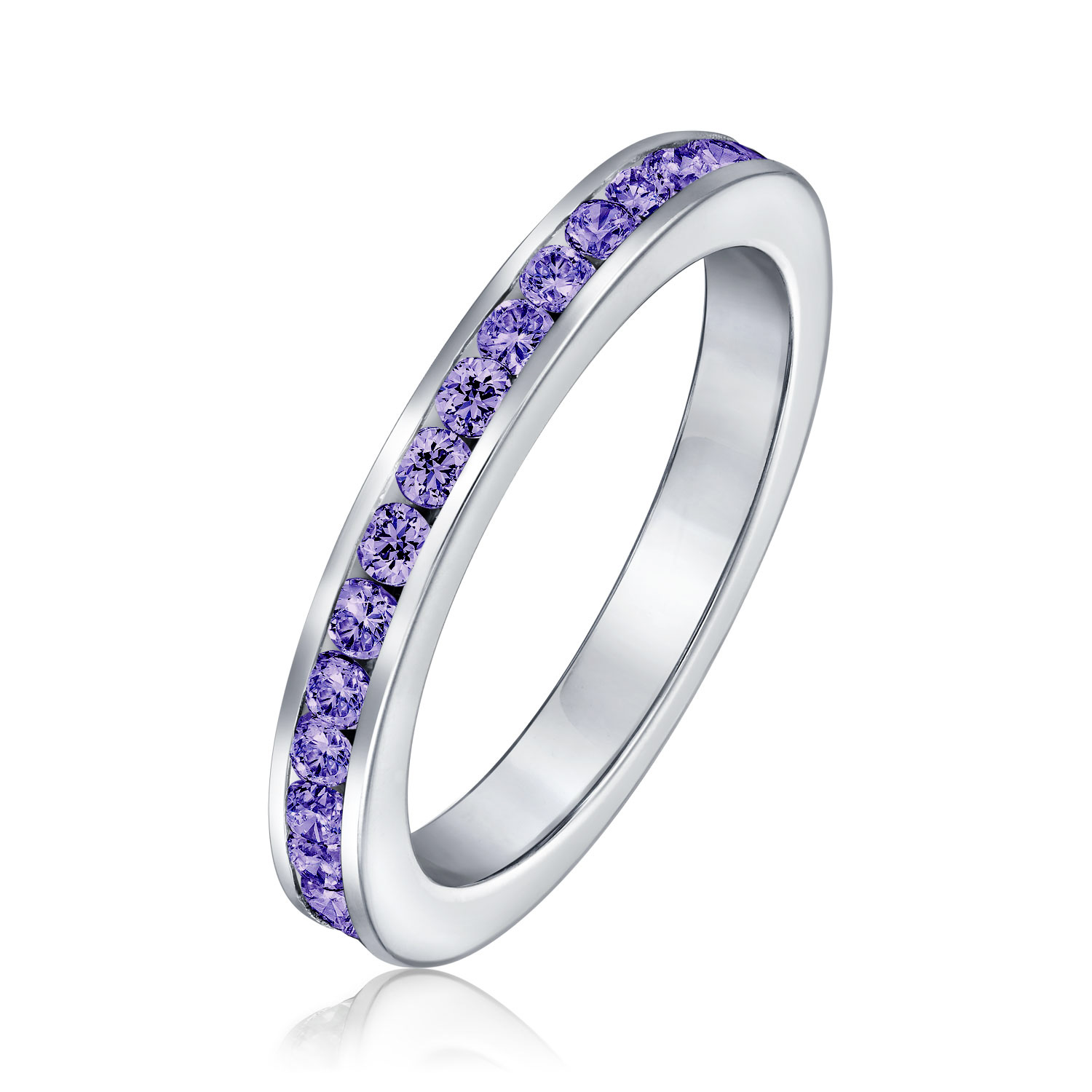 Cubic Zirconia Cocktail Statement Ring in Sterling Silver 12 Birthstone Colors - Picture 35 of 59