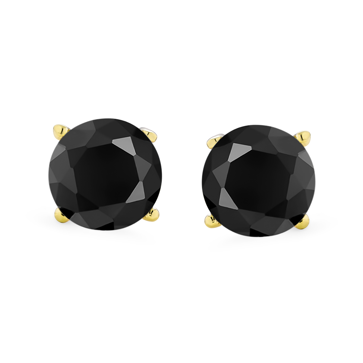 Round Solitaire Brilliant Cut AAA CZ Stud Earrings Screw back For Men Women - 第 22/53 張圖片