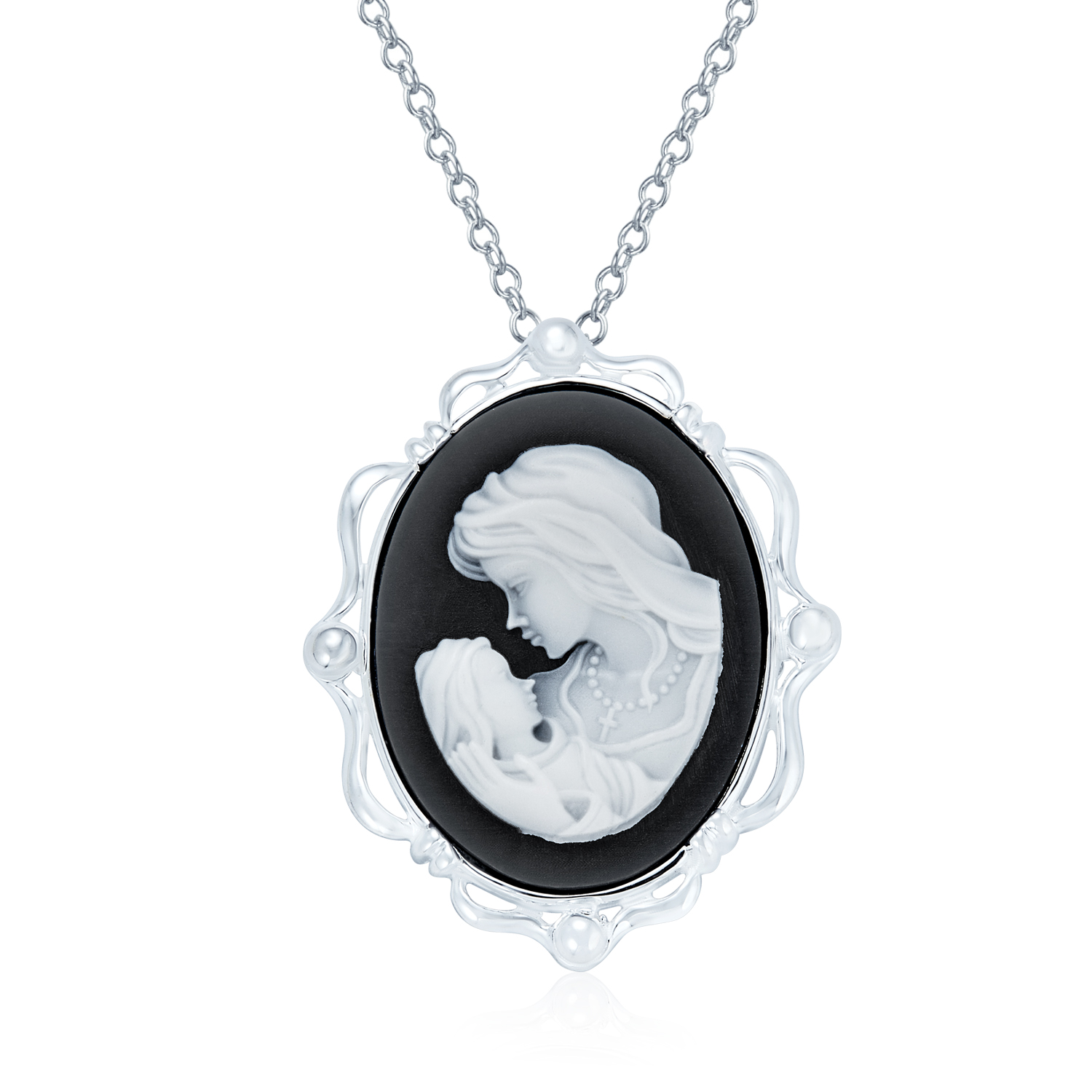 Victorian Mother Loving Child Cameo 