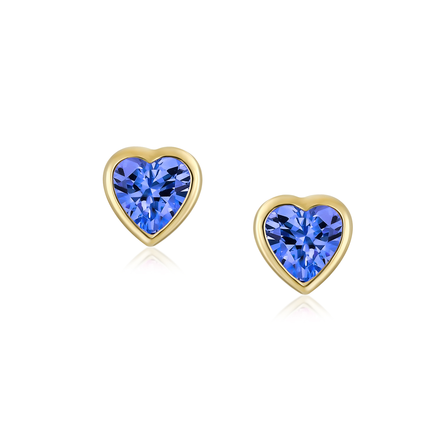 Romantic Tiny Delicate AAA CZ Cubic Zirconia Real Yellow 14K Real Gold Heart - Picture 15 of 45