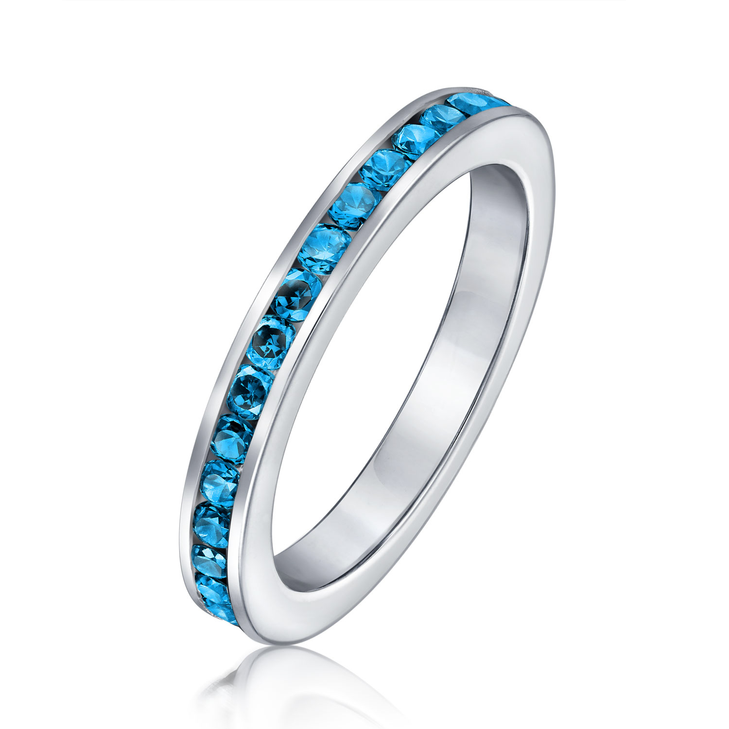 Cubic Zirconia Cocktail Statement Ring in Sterling Silver 12 Birthstone Colors - Picture 18 of 59