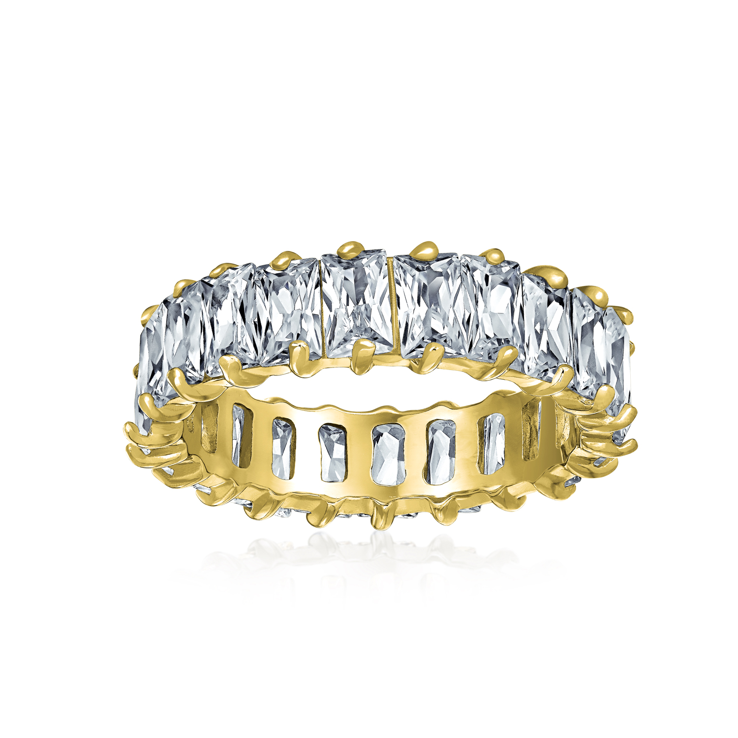 Art Deco CZ Smaragdschliff Cocktail Statement Ring in Sterlingsilber - Bild 18 von 25
