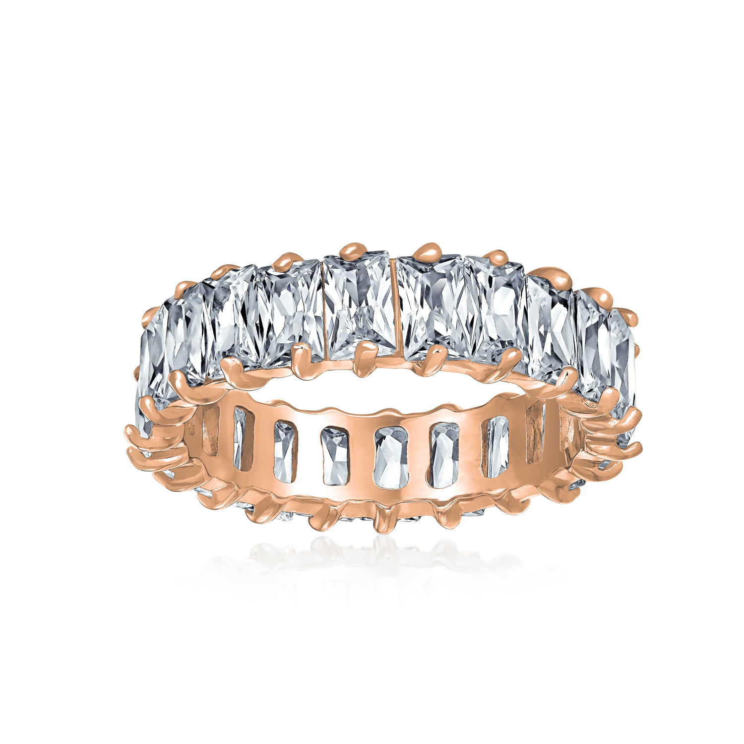 Art Deco CZ Smaragdschliff Cocktail Statement Ring in Sterlingsilber - Bild 23 von 25