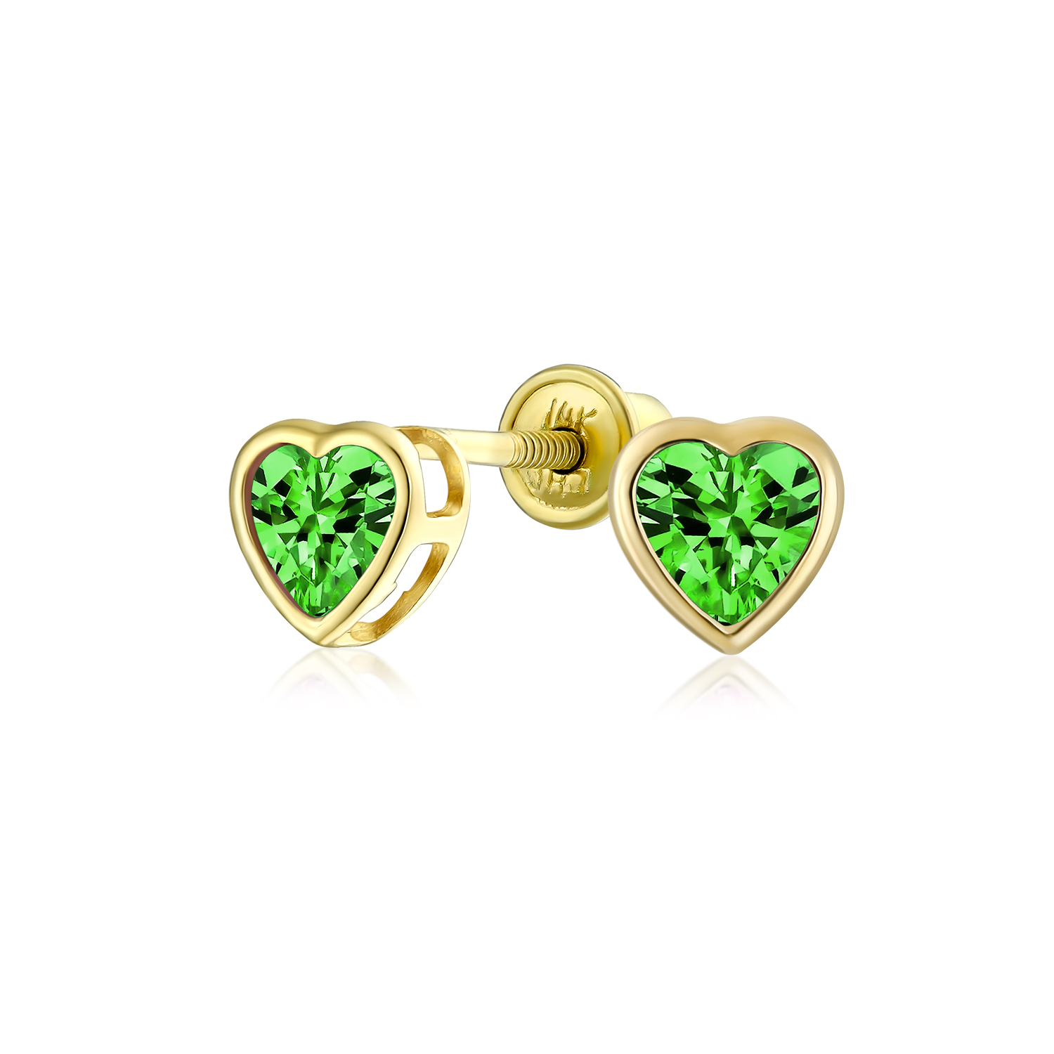 Romantic Tiny Delicate AAA CZ Cubic Zirconia Real Yellow 14K Real Gold Heart - Picture 22 of 45
