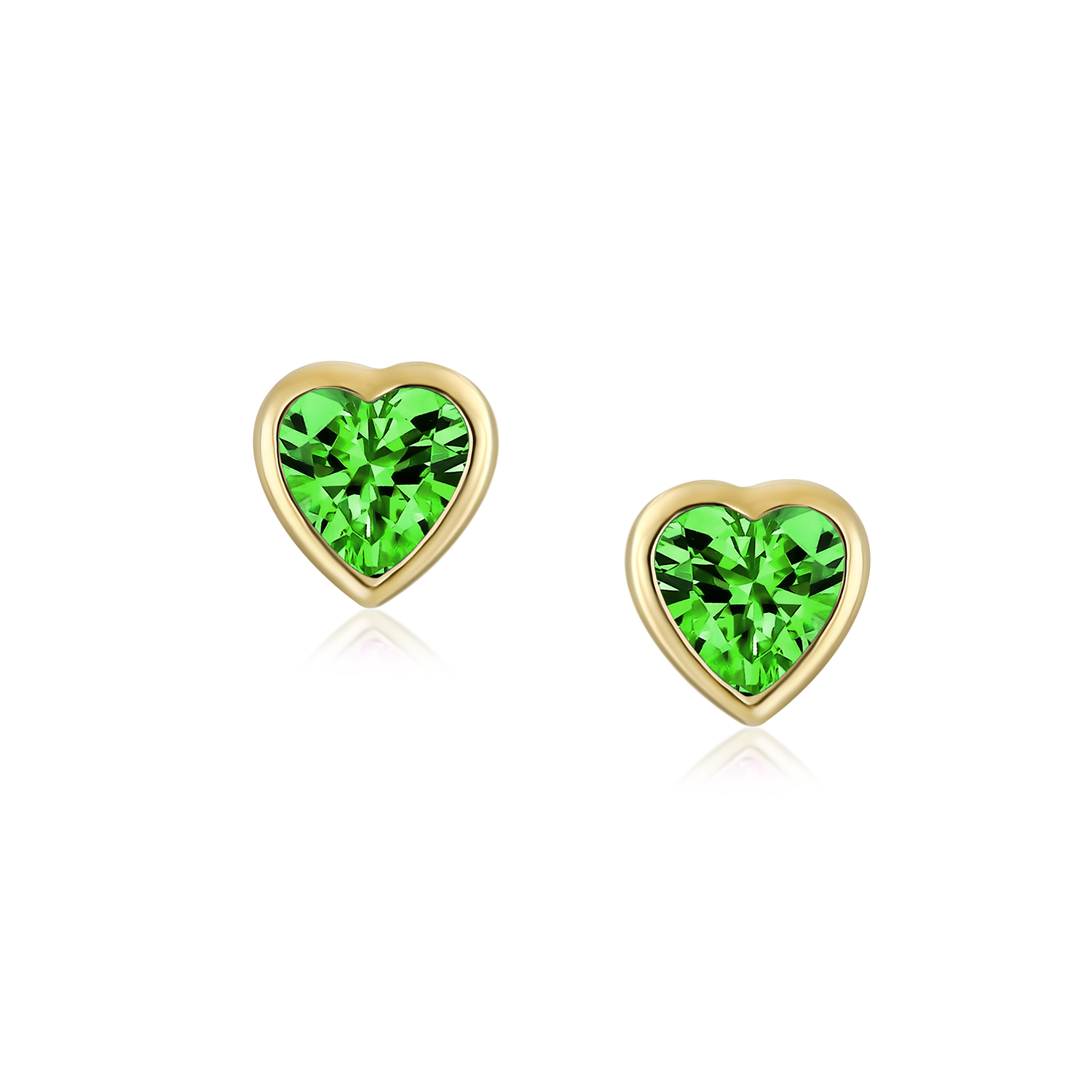 Romantic Tiny Delicate AAA CZ Cubic Zirconia Real Yellow 14K Real Gold Heart - Picture 23 of 45
