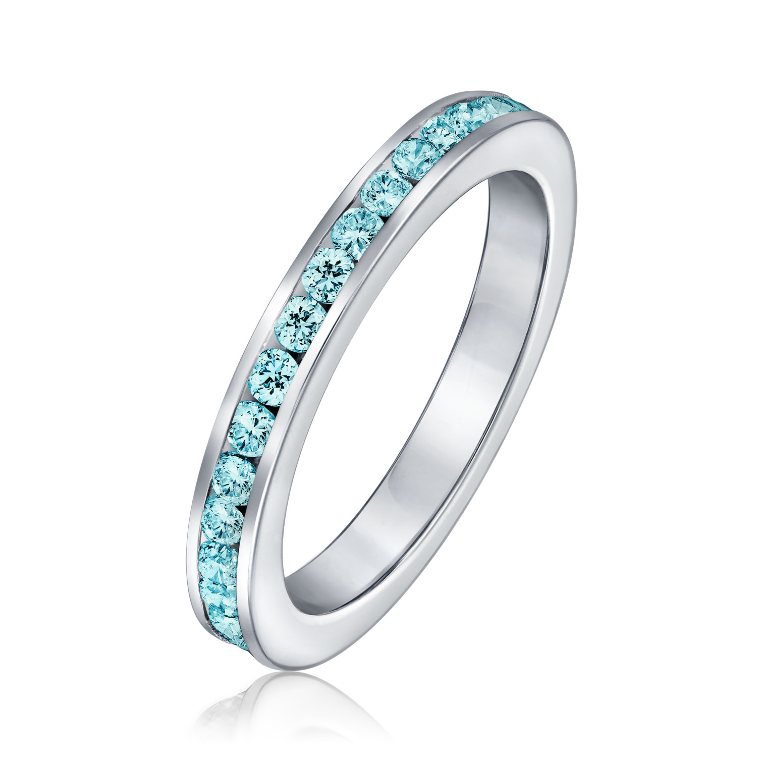 Cubic Zirconia Cocktail Statement Ring in Sterling Silver 12 Birthstone Colors - Picture 6 of 59