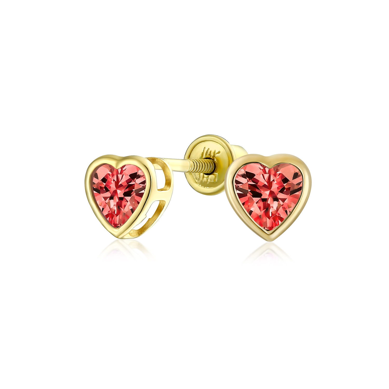 Romantic Tiny Delicate AAA CZ Cubic Zirconia Real Yellow 14K Real Gold Heart - Picture 18 of 45