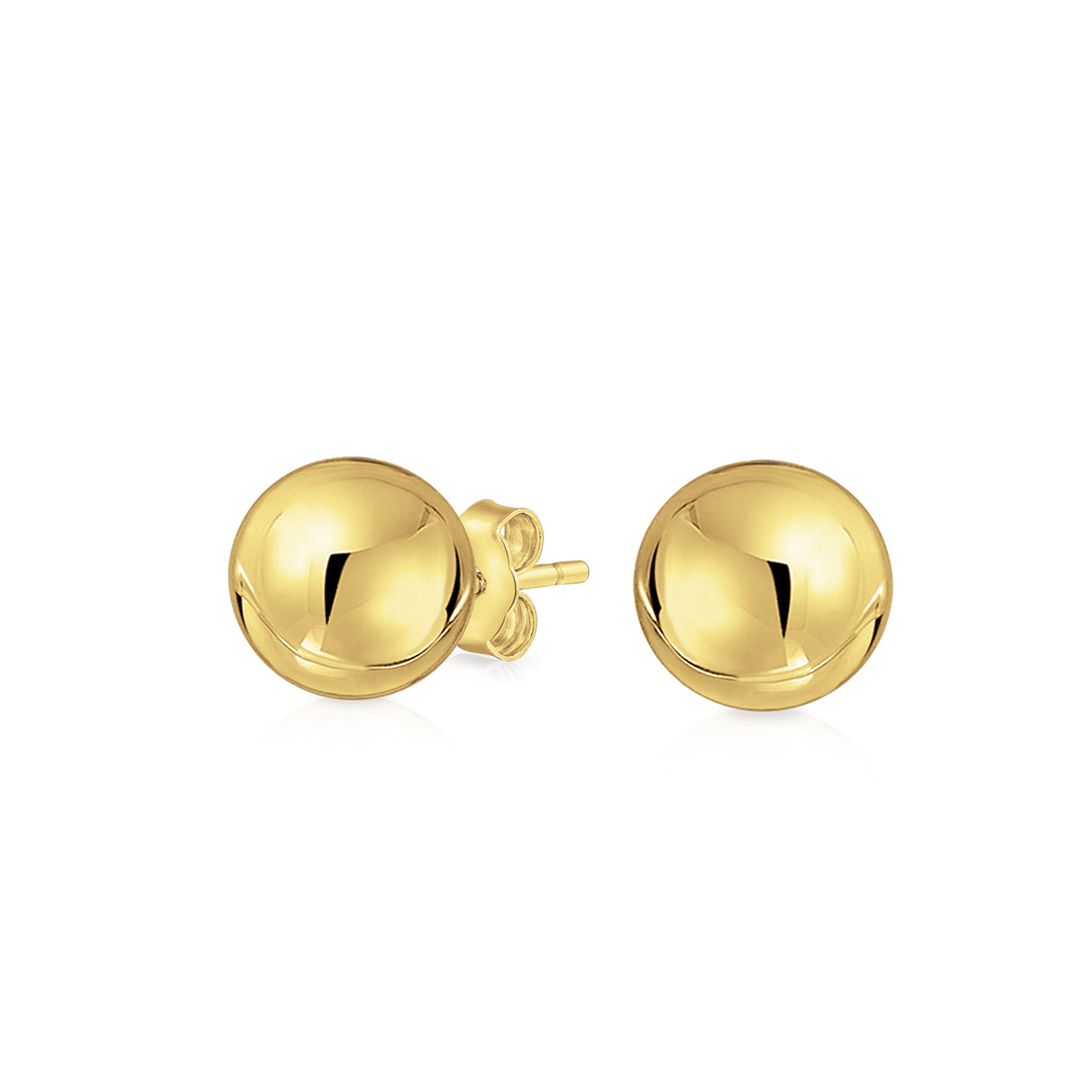 9ct gold 9mm gold ball earrings