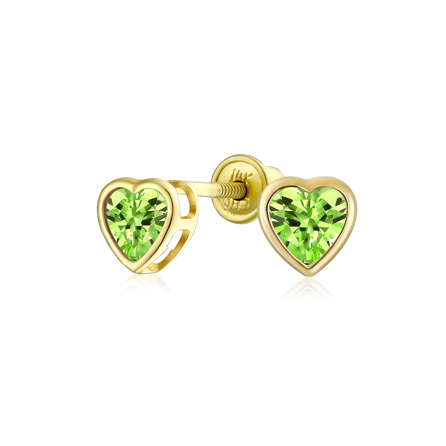 Romantic Tiny Delicate AAA CZ Cubic Zirconia Real Yellow 14K Real Gold Heart - Picture 26 of 45