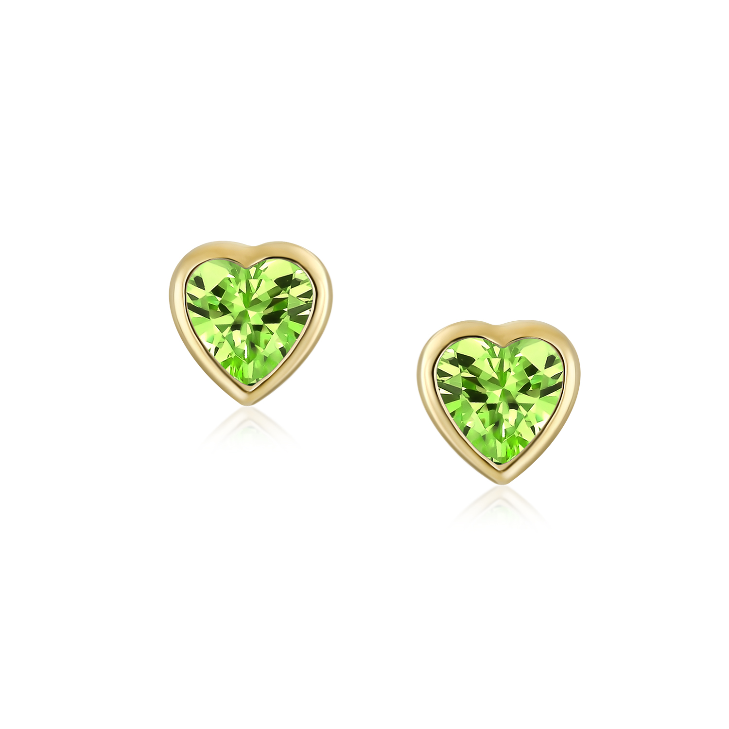 Romantic Tiny Delicate AAA CZ Cubic Zirconia Real Yellow 14K Real Gold Heart - Picture 27 of 45