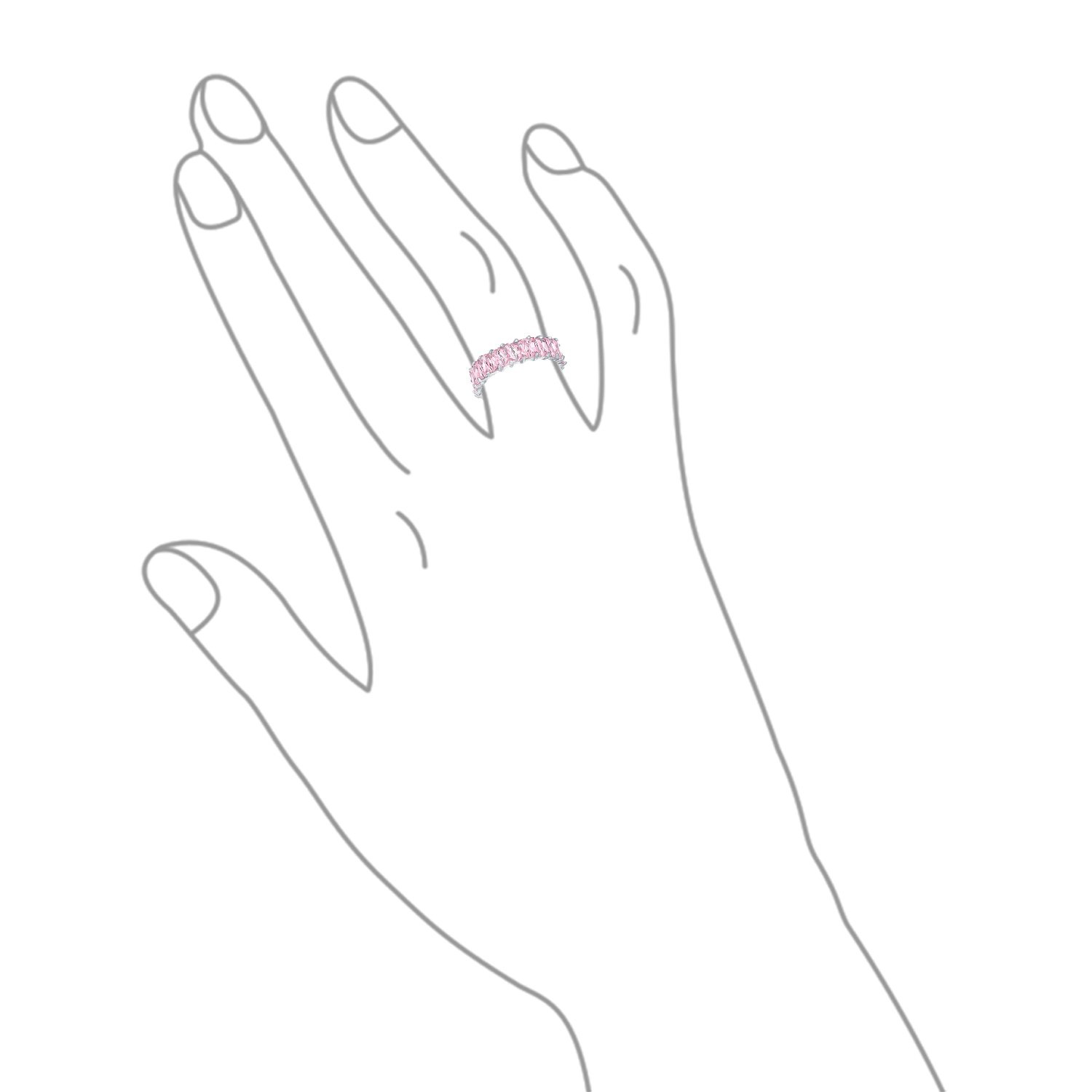 Art Deco CZ Smaragdschliff Cocktail Statement Ring in Sterlingsilber - Bild 15 von 25