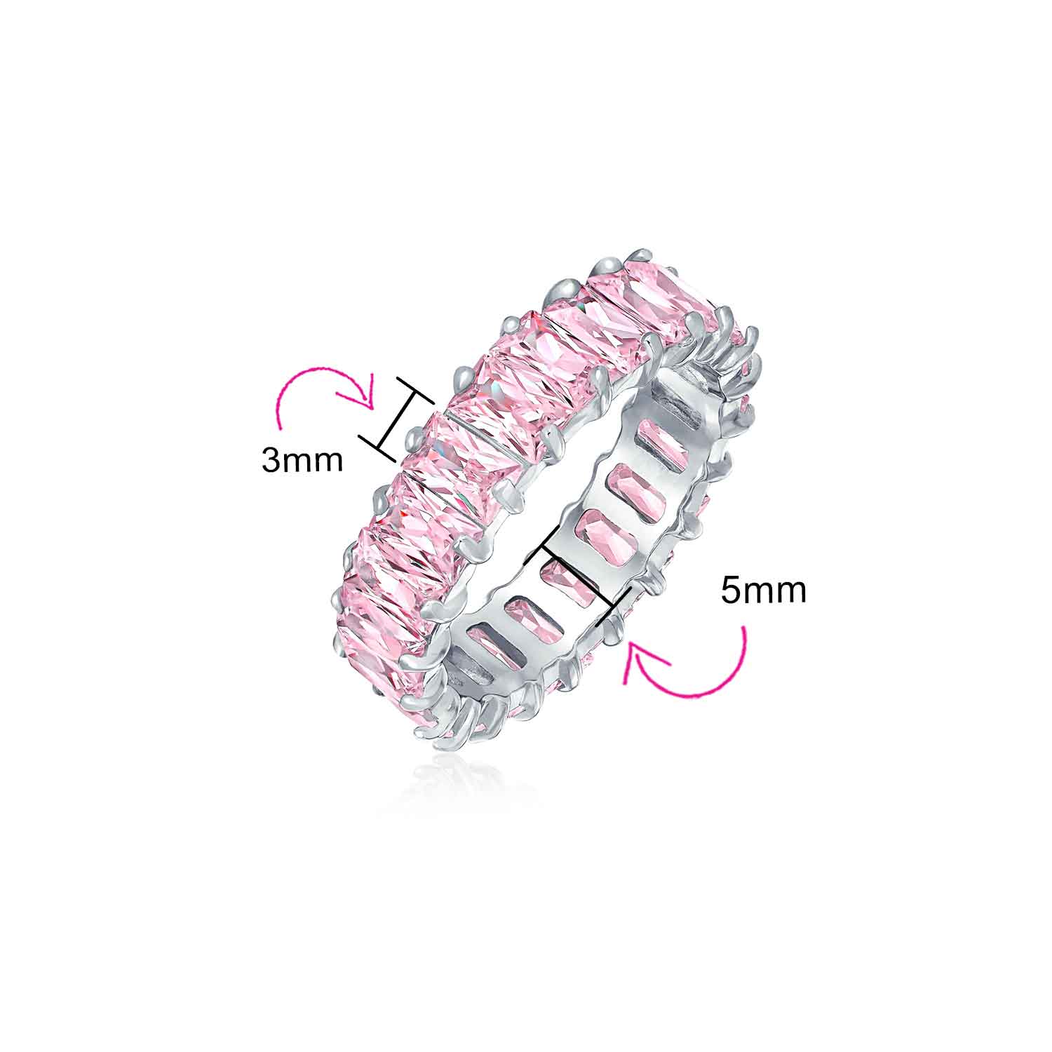 Art Deco CZ Smaragdschliff Cocktail Statement Ring in Sterlingsilber - Bild 16 von 25