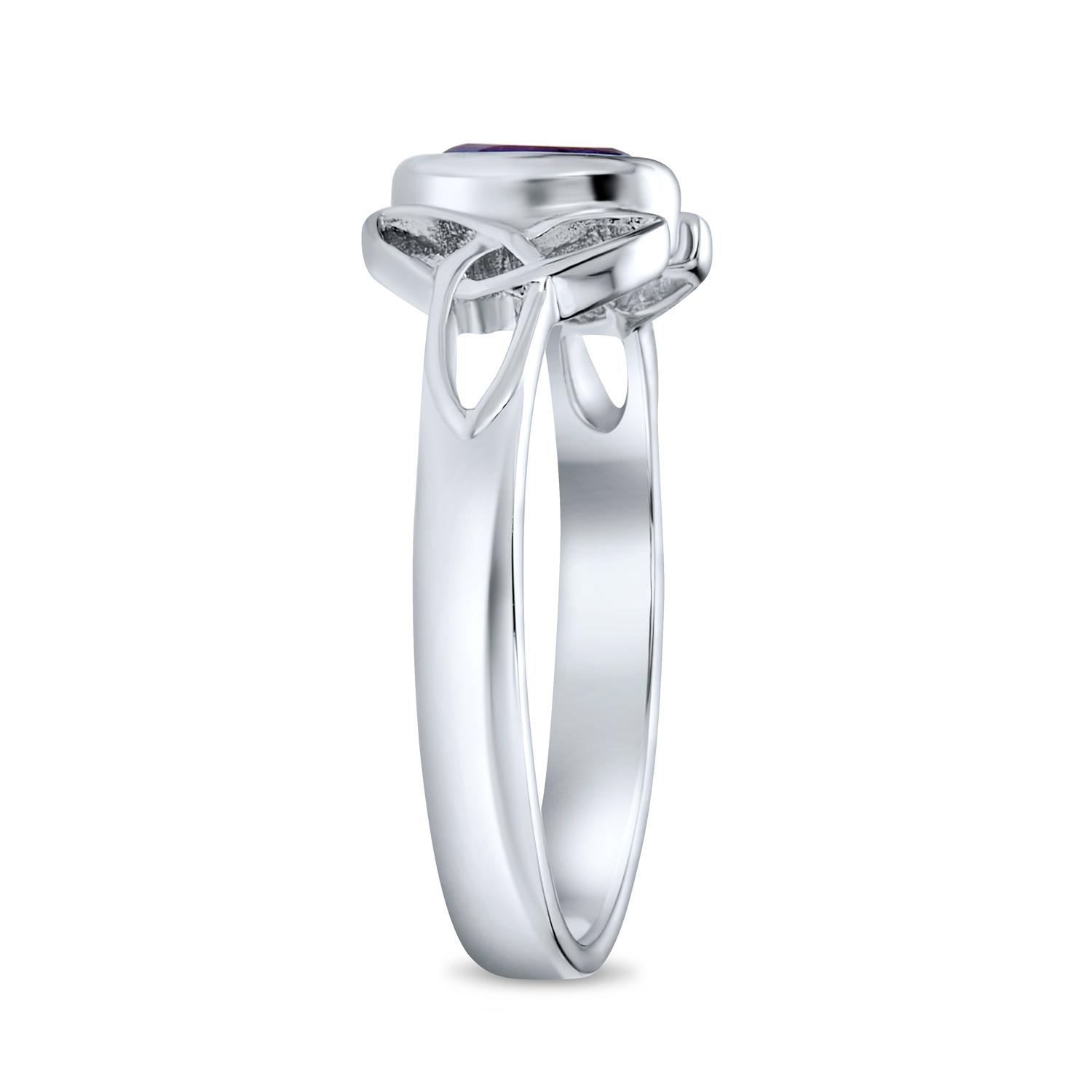 Delicate Oval Gemstone Silver Ring for BFF Sorority Sister Celtic Knot Design - 第 12/15 張圖片