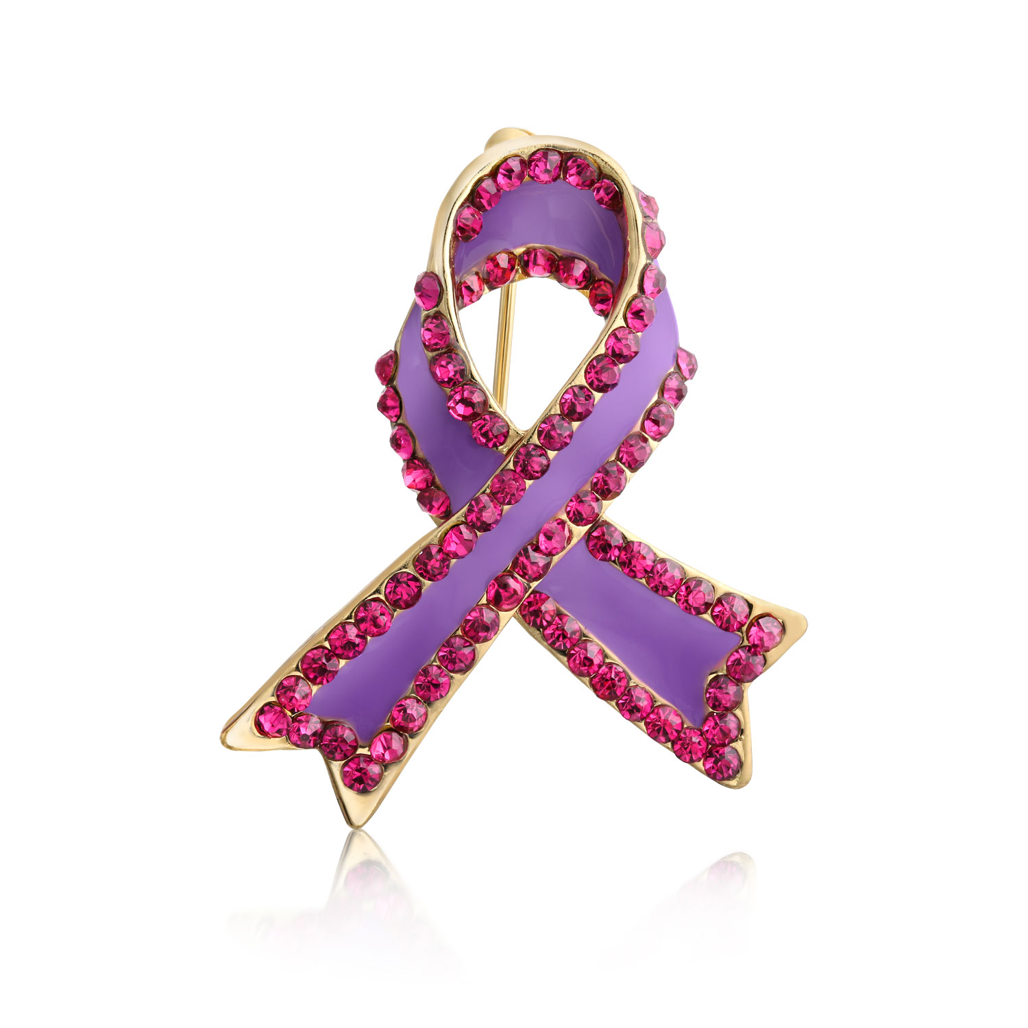 Open Heart Enamel Crystal Prevention and Support for Causes Awareness White - Picture 8 of 15