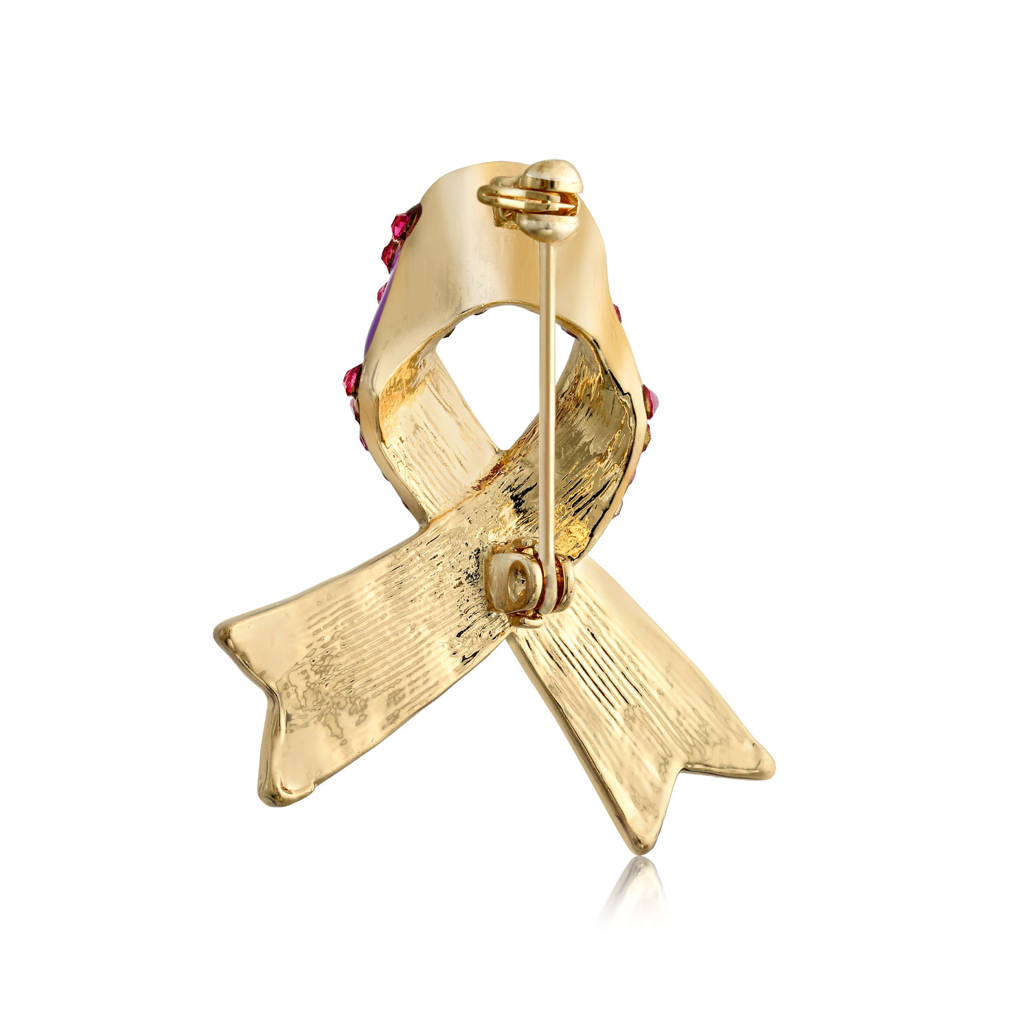 Open Heart Enamel Crystal Prevention and Support for Causes Awareness White - Picture 10 of 15