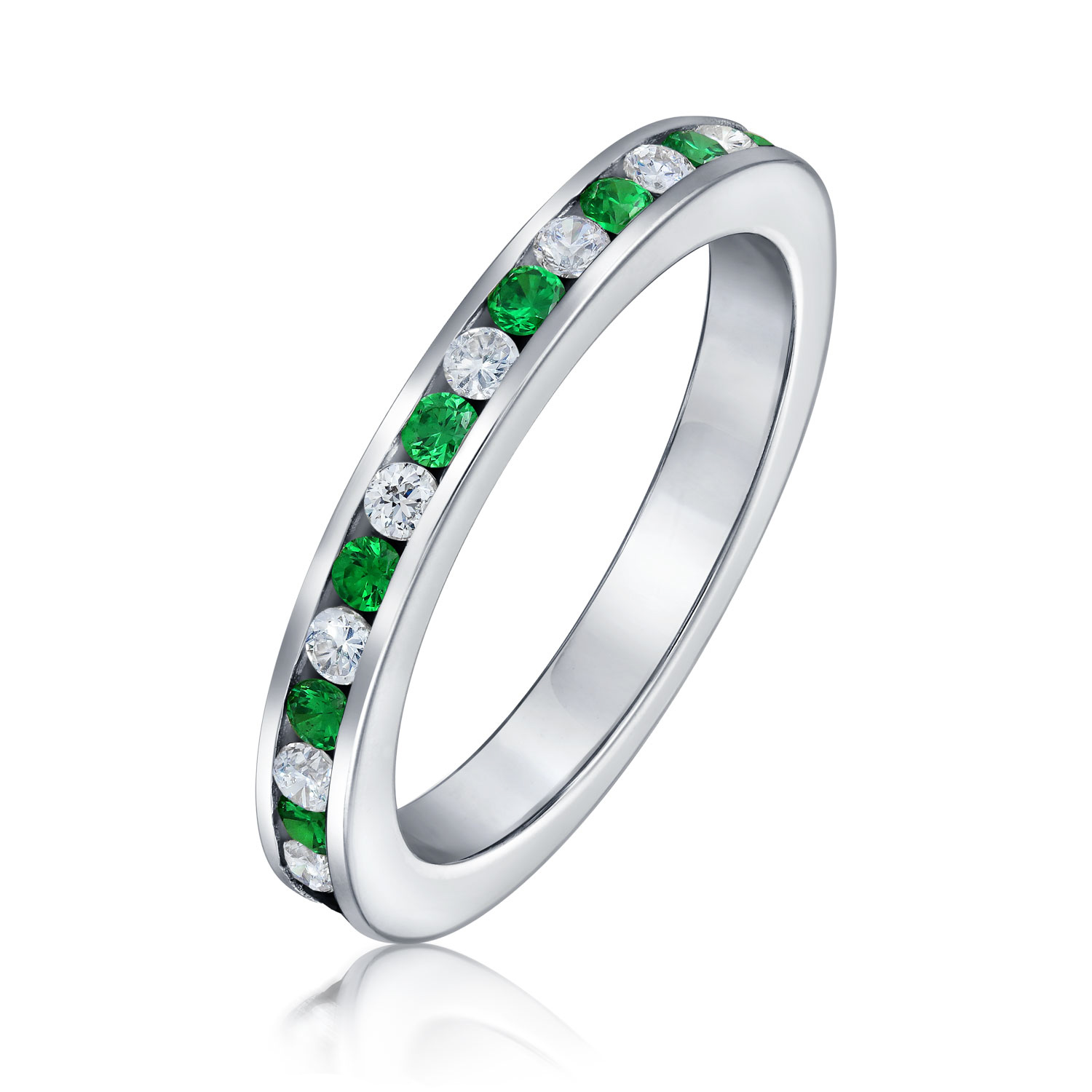 Cubic Zirconia Cocktail Statement Ring in Sterling Silver 12 Birthstone Colors - Picture 39 of 59