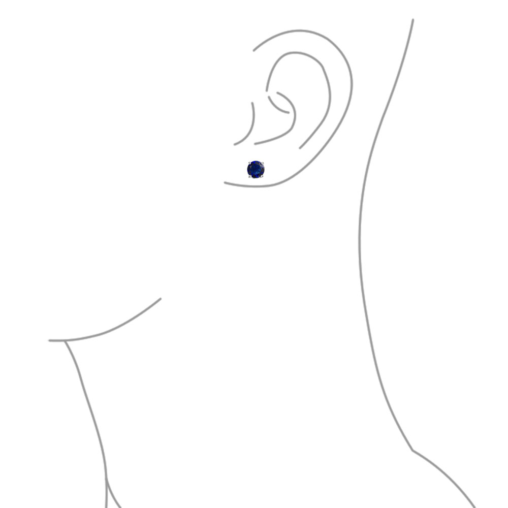 Round Solitaire Brilliant Cut AAA CZ Stud Earrings Screw back For Men Women - 第 15/53 張圖片