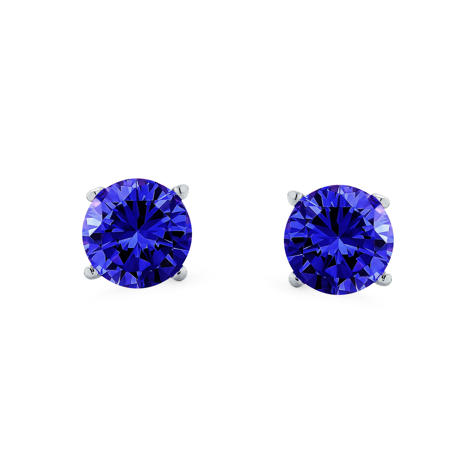 Round Solitaire Brilliant Cut AAA CZ Stud Earrings Screw back For Men Women - 第 14/53 張圖片