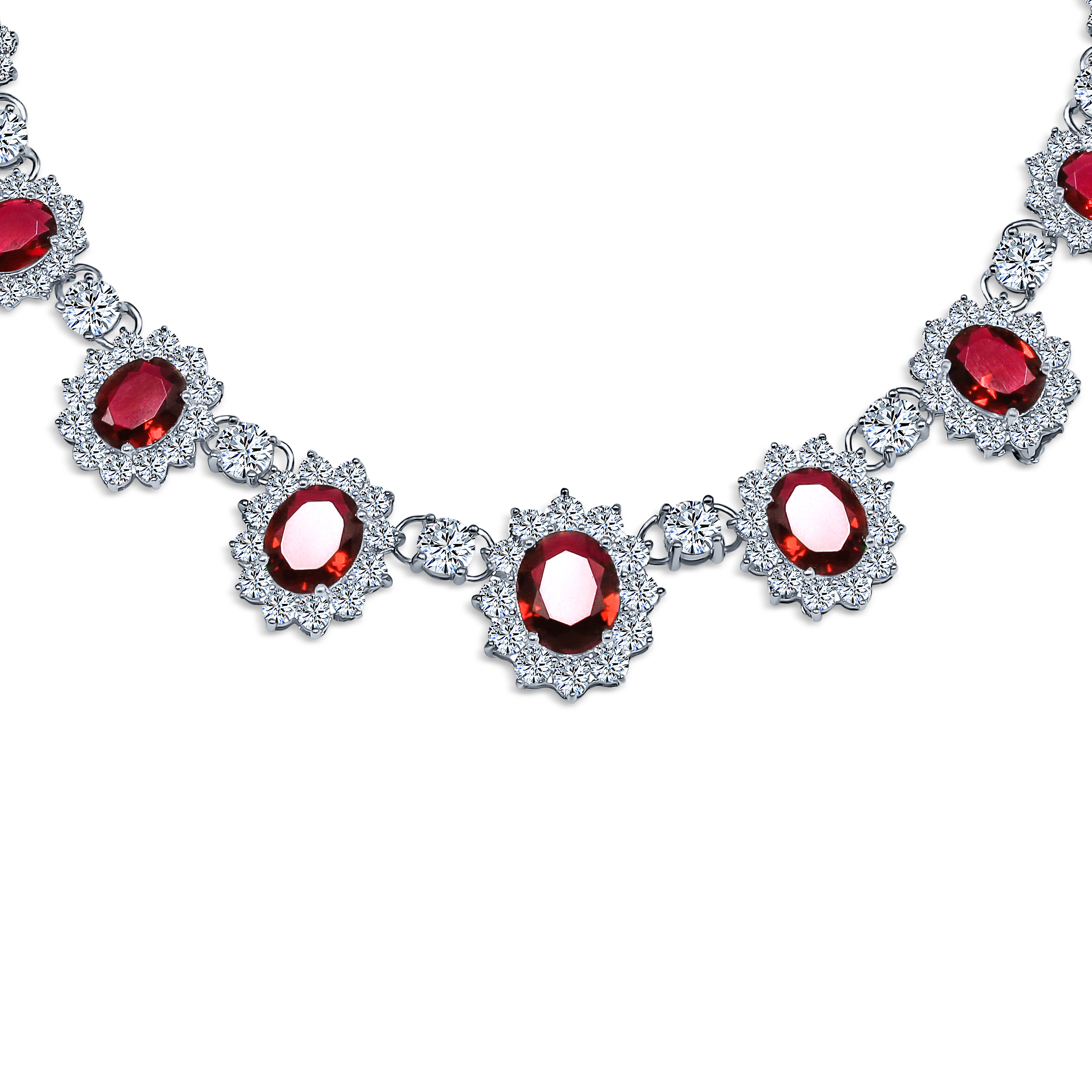 Elegant Vintage Bridal Jewelry Set Collar Necklace & Earrings Silver Plated - Picture 12 of 14