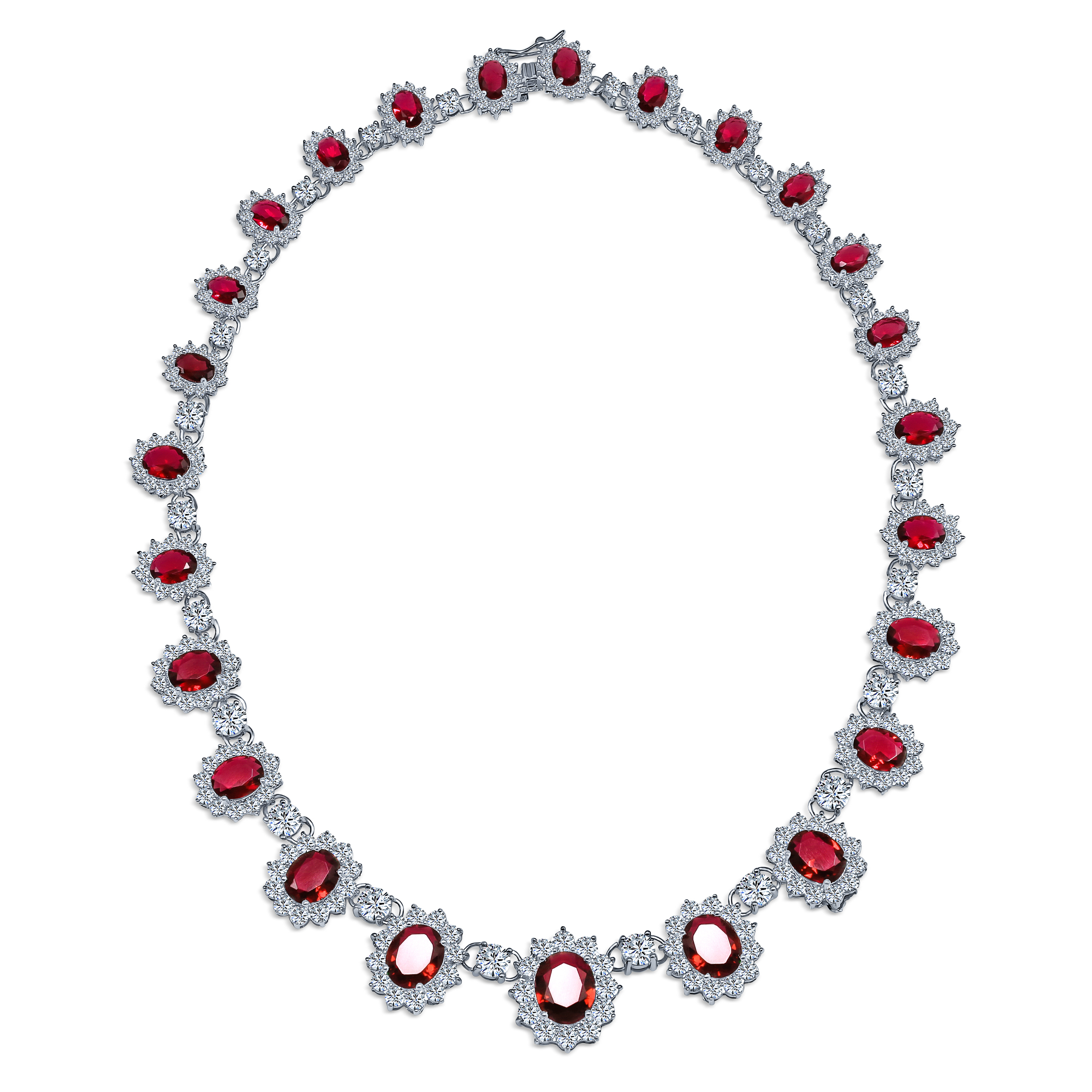 Elegant Vintage Bridal Jewelry Set Collar Necklace & Earrings Silver Plated - Picture 11 of 14