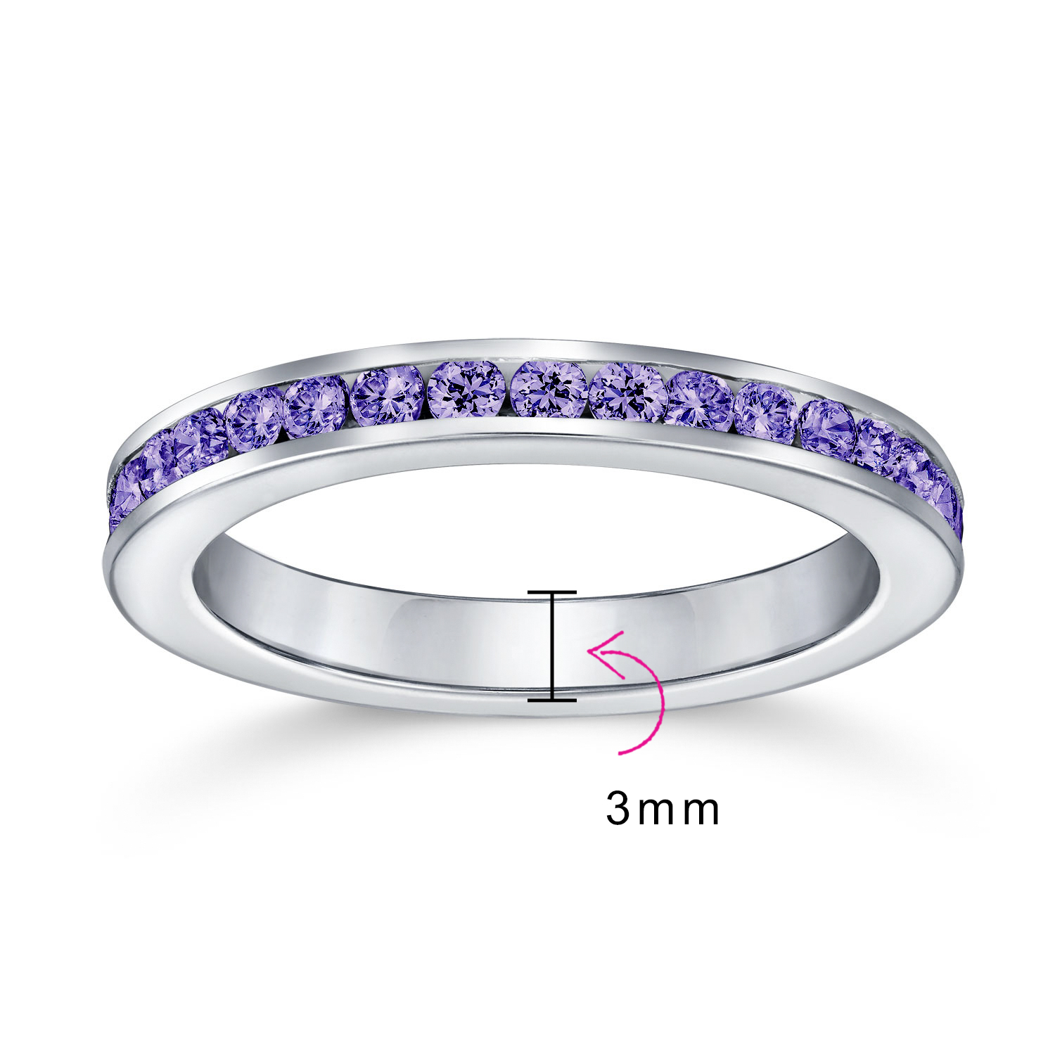 Cubic Zirconia Cocktail Statement Ring in Sterling Silver 12 Birthstone Colors - Picture 38 of 59