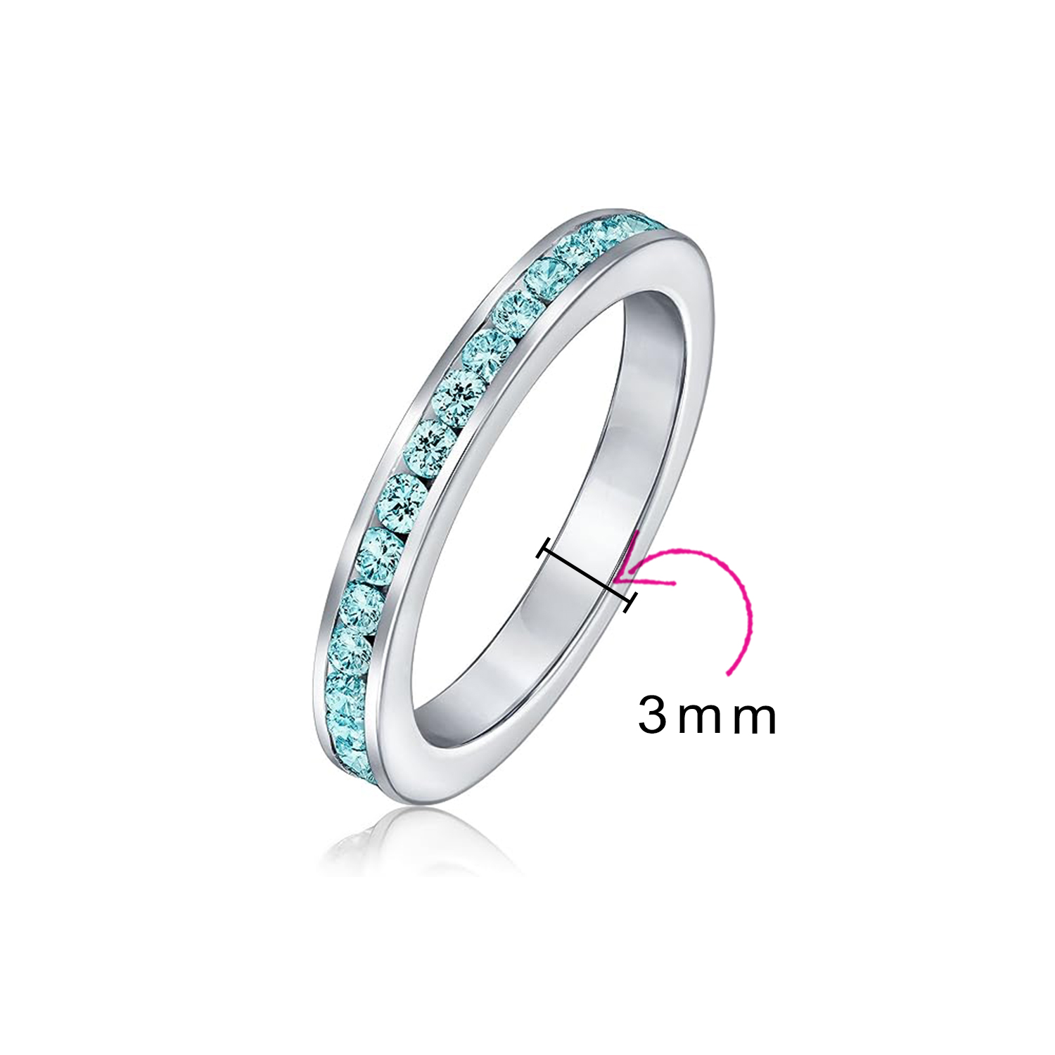 Cubic Zirconia Cocktail Statement Ring in Sterling Silver 12 Birthstone Colors - Picture 9 of 59