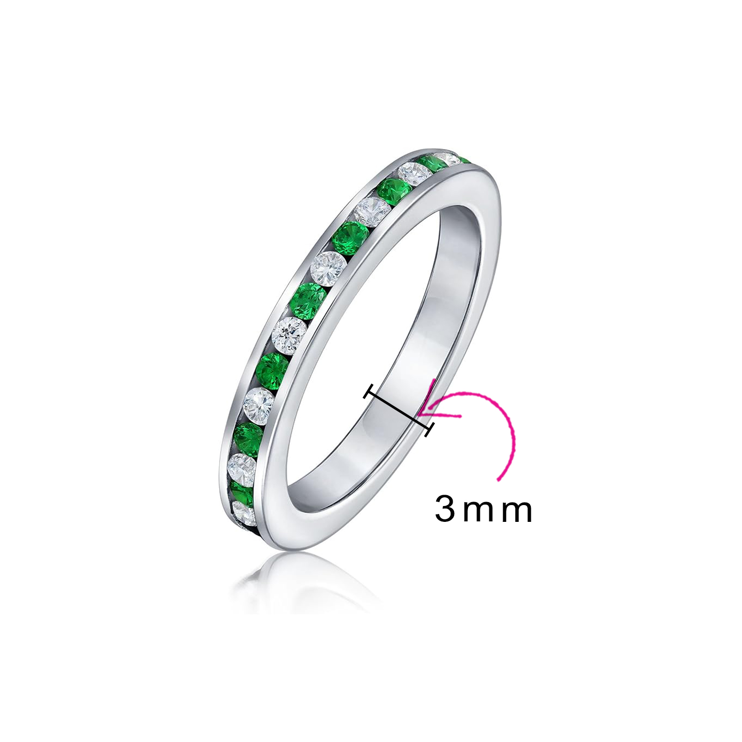 Cubic Zirconia Cocktail Statement Ring in Sterling Silver 12 Birthstone Colors - Picture 42 of 59