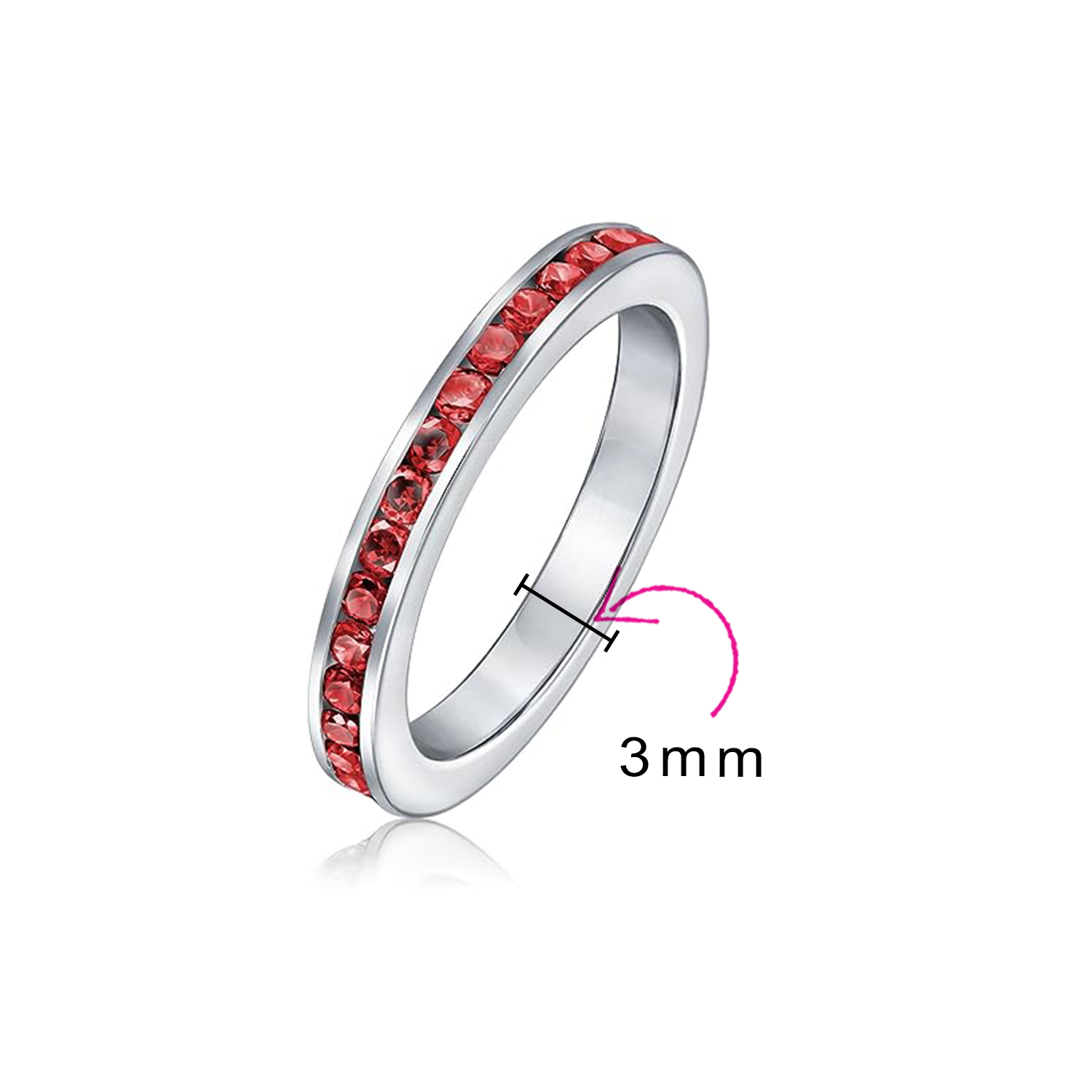 Cubic Zirconia Cocktail Statement Ring in Sterling Silver 12 Birthstone Colors - Picture 54 of 59