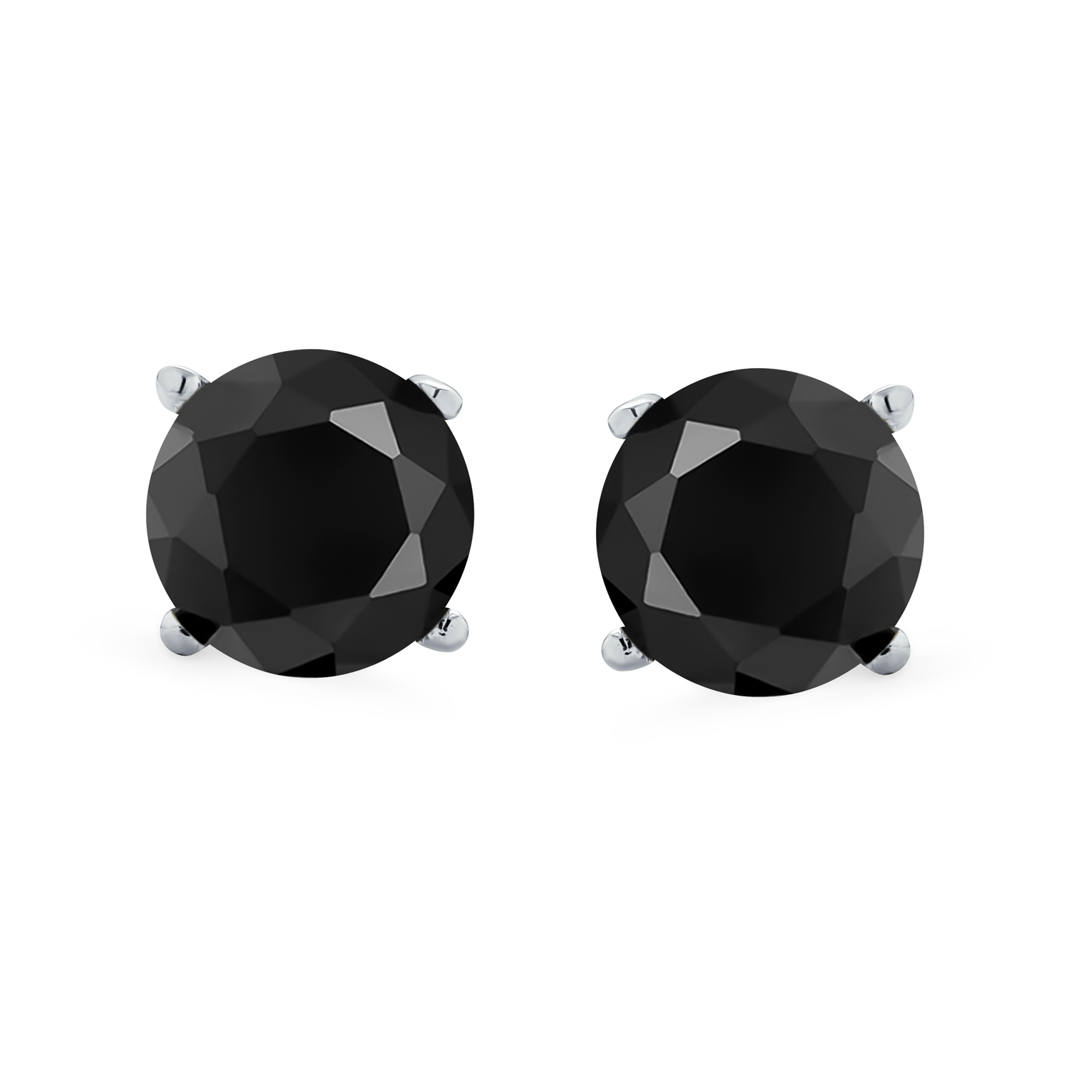 Round Solitaire Brilliant Cut AAA CZ Stud Earrings Screw back For Men Women - 第 48/53 張圖片
