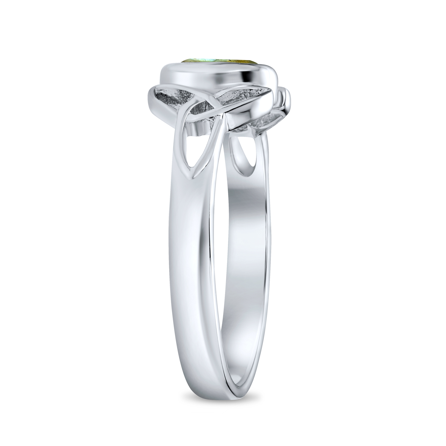 Delicate Oval Gemstone Silver Ring for BFF Sorority Sister Celtic Knot Design - 第 7/15 張圖片