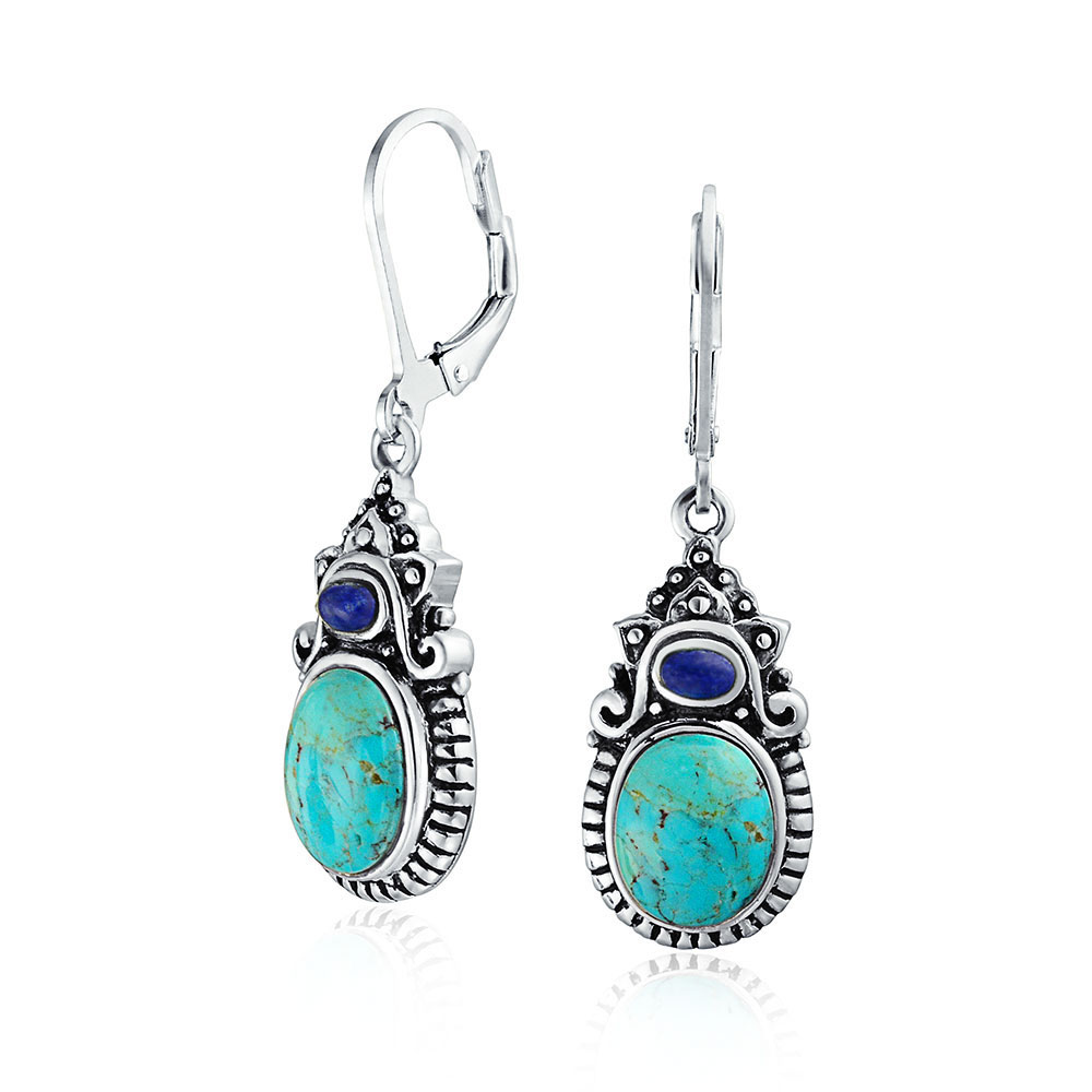 Multi Stones Turquoise Oval Lapis 