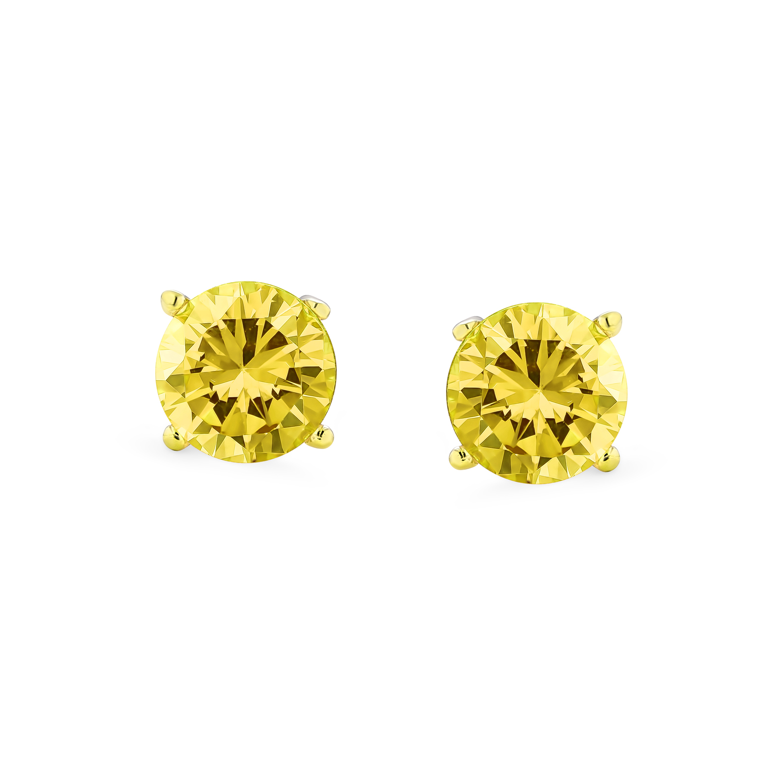 Round Solitaire Brilliant Cut AAA CZ Stud Earrings Screw back For Men Women - 第 52/53 張圖片