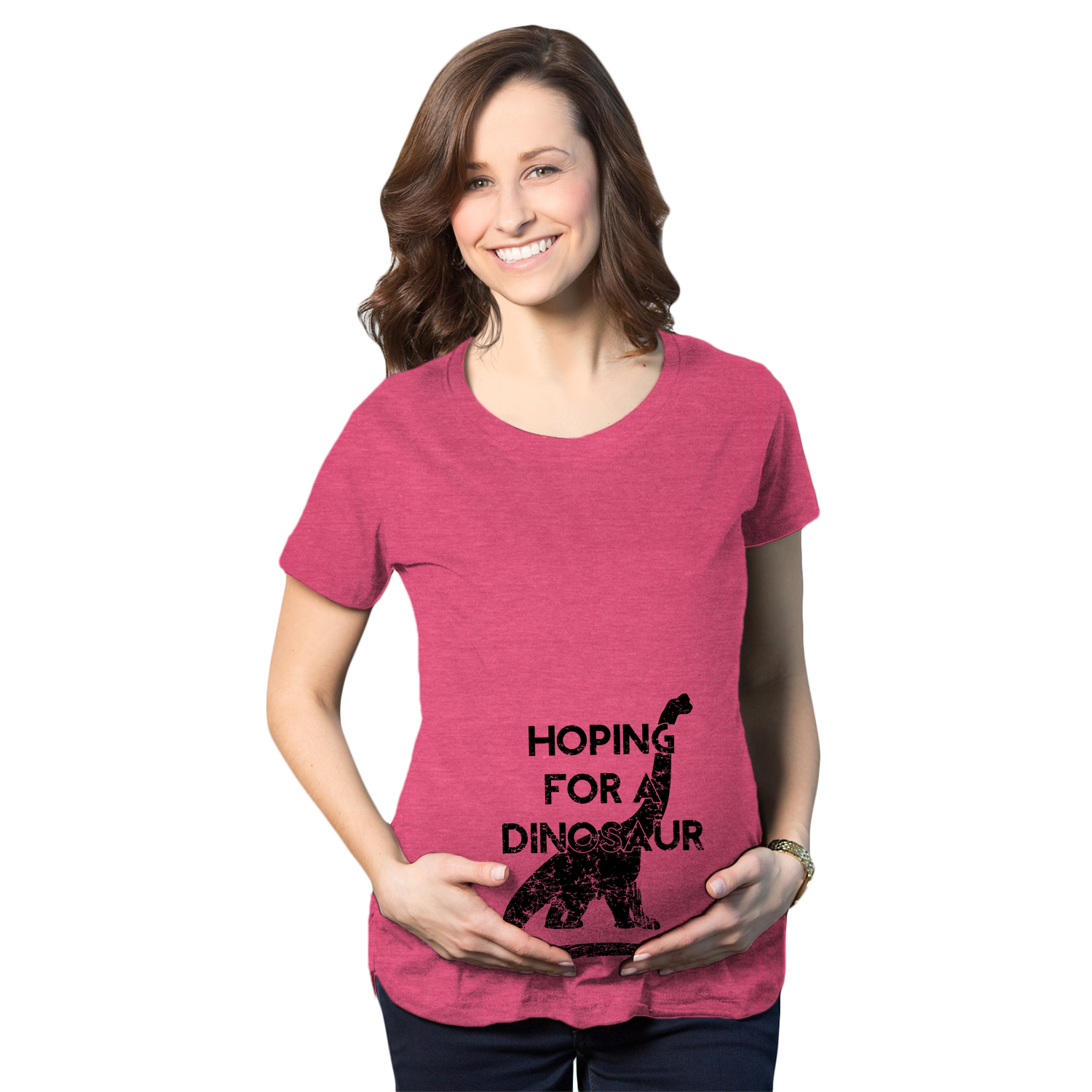 Camiseta de anuncio de embarazo divertido bebé Maternity Hoping For a Dinosaur - Imagen 13 de 15