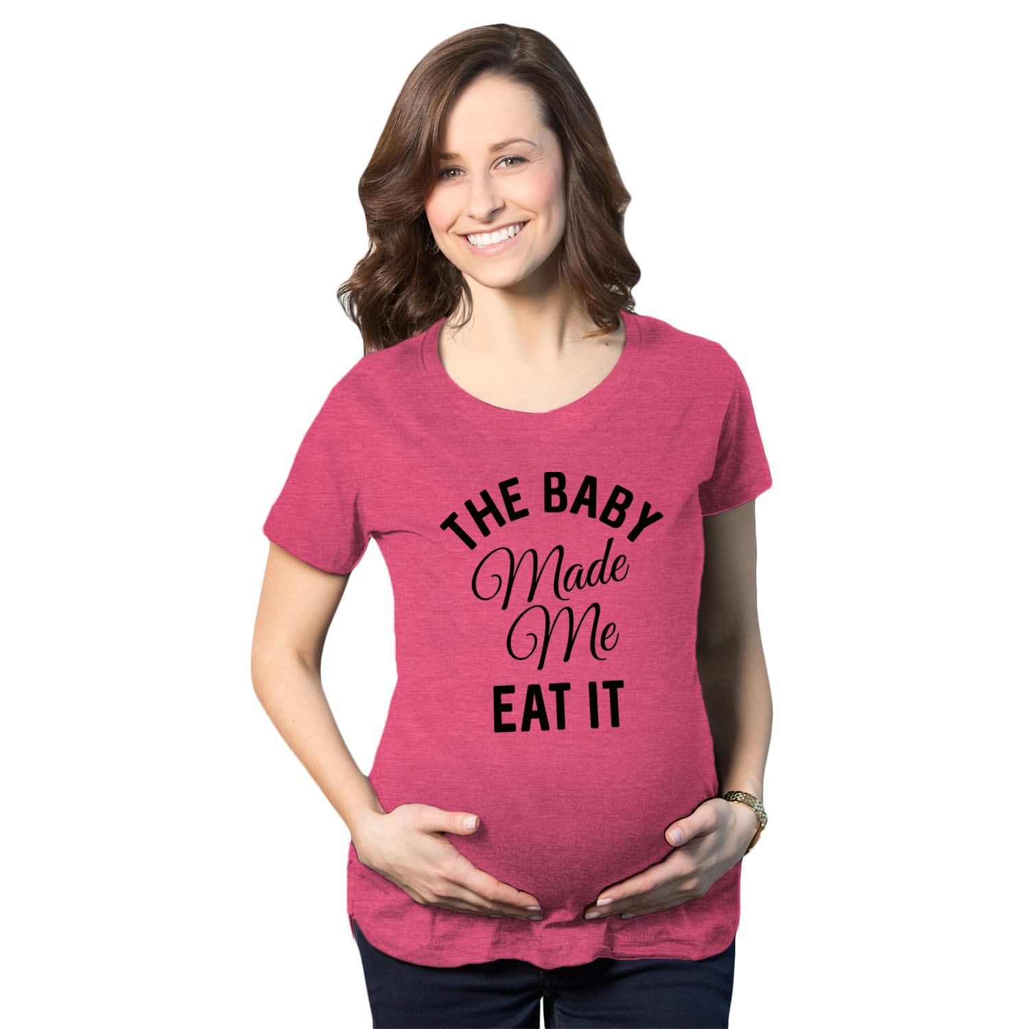 Camiseta Maternity The Baby Made Me Eat It Funny Anuncio Gráfico Embarazo - Imagen 13 de 18