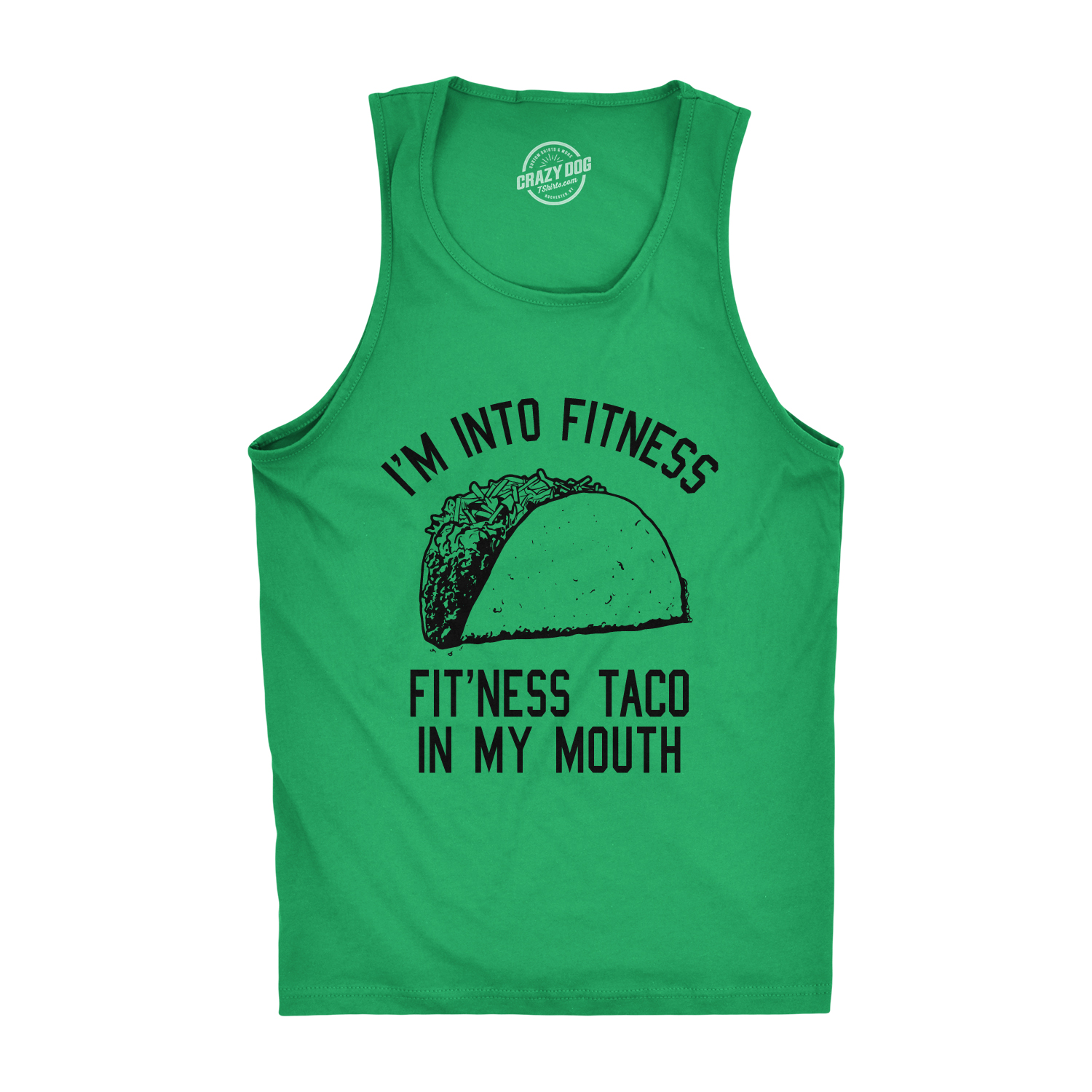 Camiseta sin mangas divertida para hombre Fitness Taco In My Mouth - Imagen 7 de 9