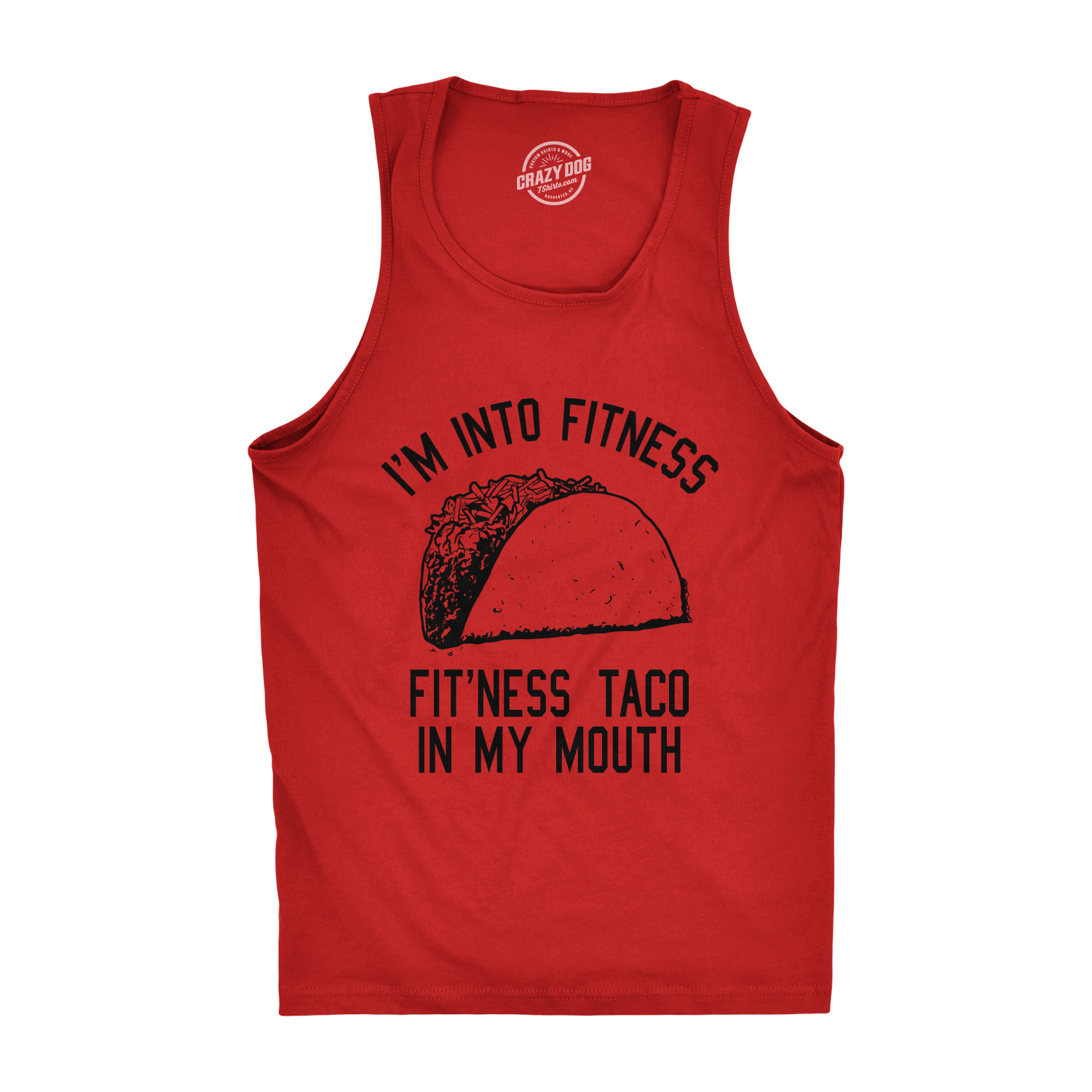 Camiseta sin mangas divertida para hombre Fitness Taco In My Mouth - Imagen 8 de 9