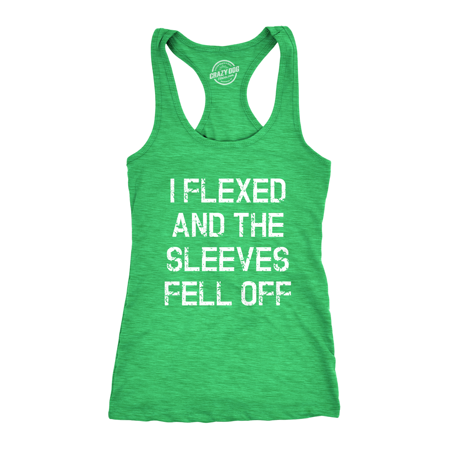 Womens I Flexed and the Sleeves Fell Off Tank Top Funny Sleeveless Workout Tee - Picture 10 of 15