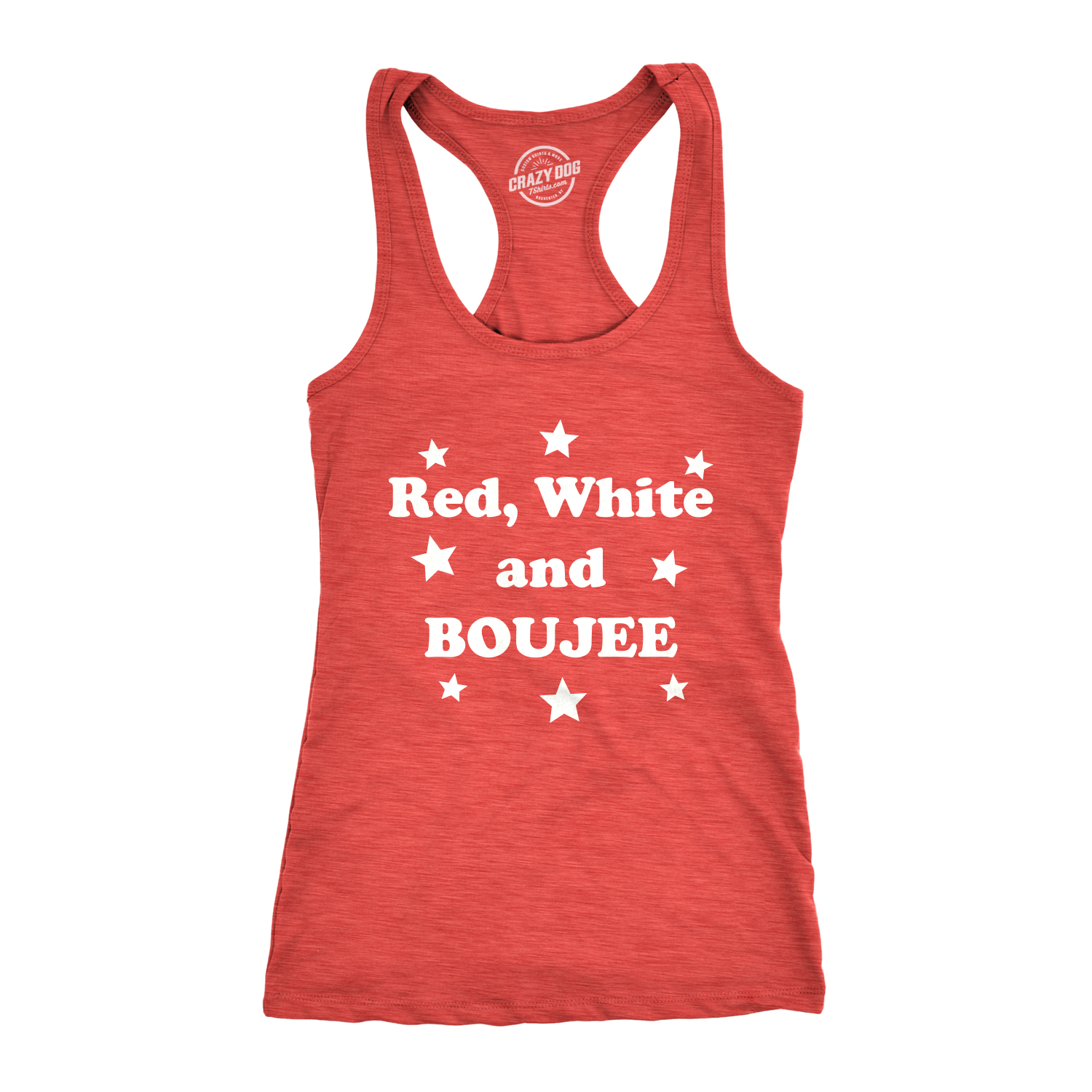 Mujeres Rojo Blanco y Boujee Divertido Camisas Entrenamiento Sin Mangas Damas Fitness Tanque - Imagen 7 de 7