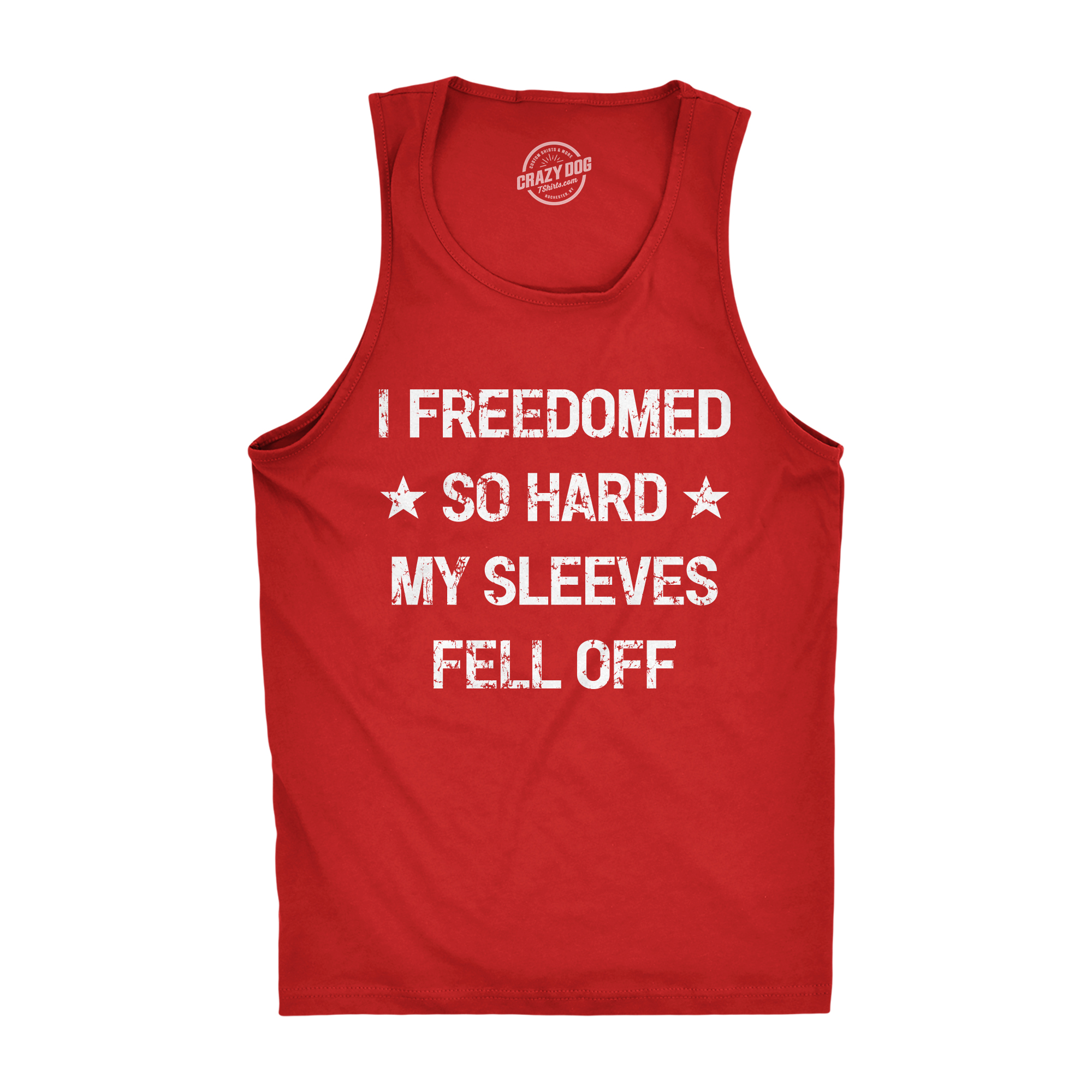 Camiseta sin mangas de fitness para hombre I Freedomed So Hard My Sleeves Fell Off Tank divertida 4 de julio - Imagen 8 de 8