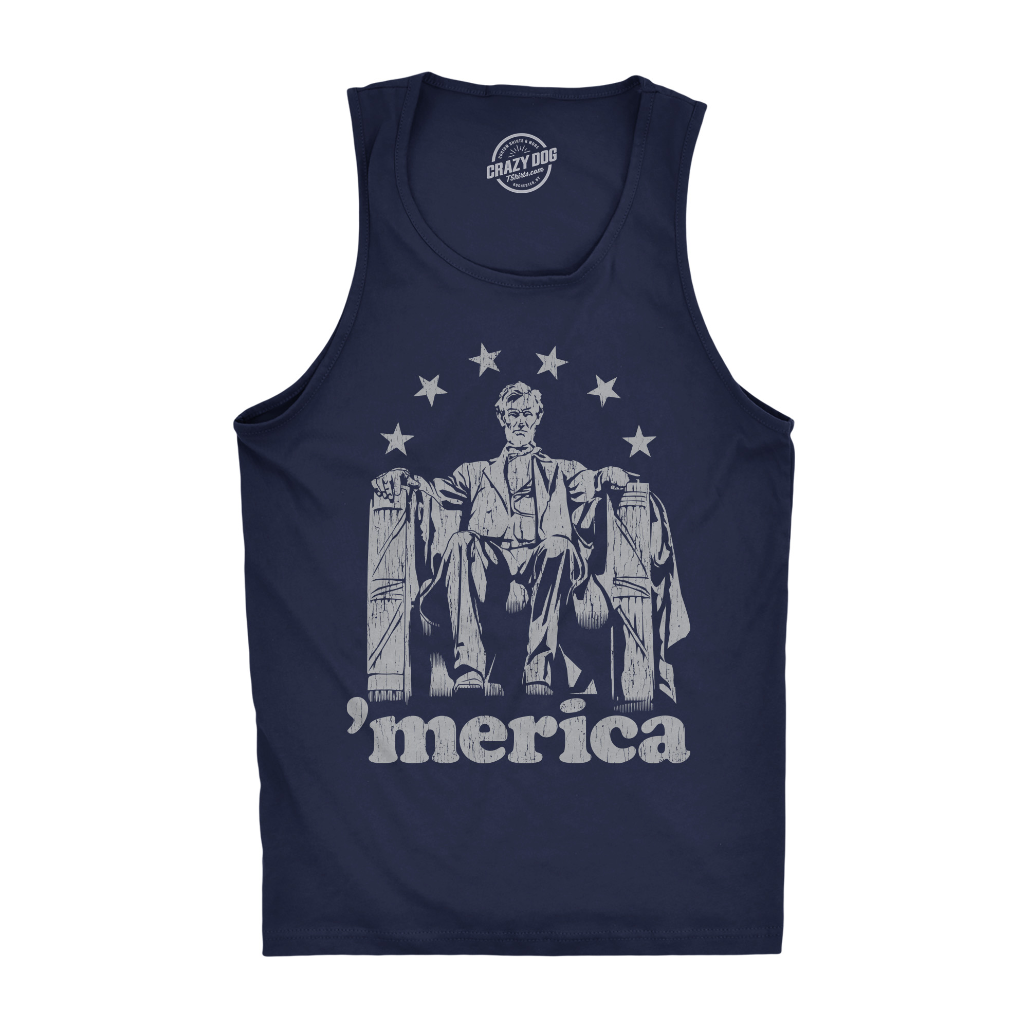 Herren Fitness Tank Abe Lincoln 'Merica Tanktop lustig 4th of July USA patriotisch - Bild 6 von 15