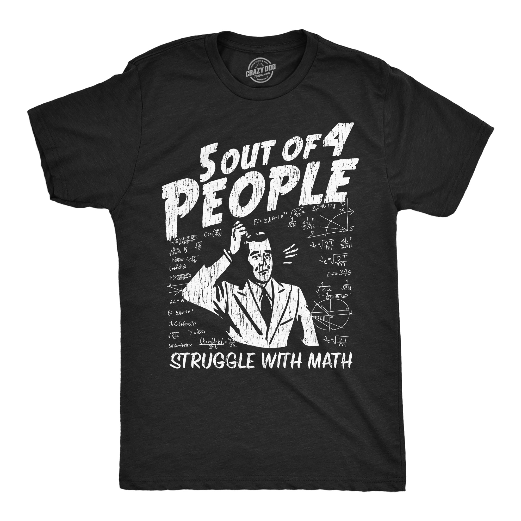 Camiseta Para Hombres 5 De 4 Personas Luchan Con Matemáticas Divertida Camiseta Escolar Nerd - Imagen 8 de 9