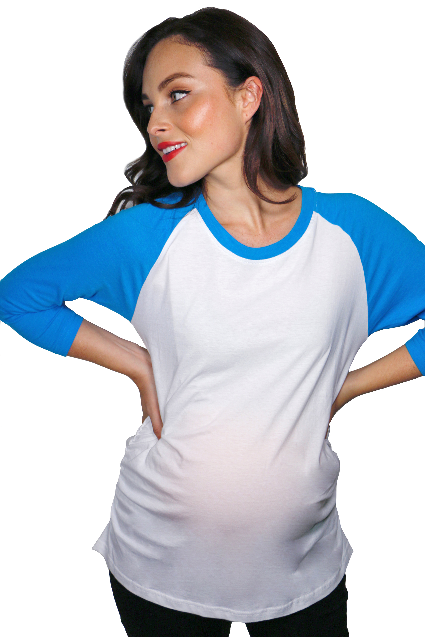 Camisa Raglán Maternidad Cómoda 3/4 Manga Larga Acanalada Embarazo Camiseta de Béisbol - Imagen 13 de 13