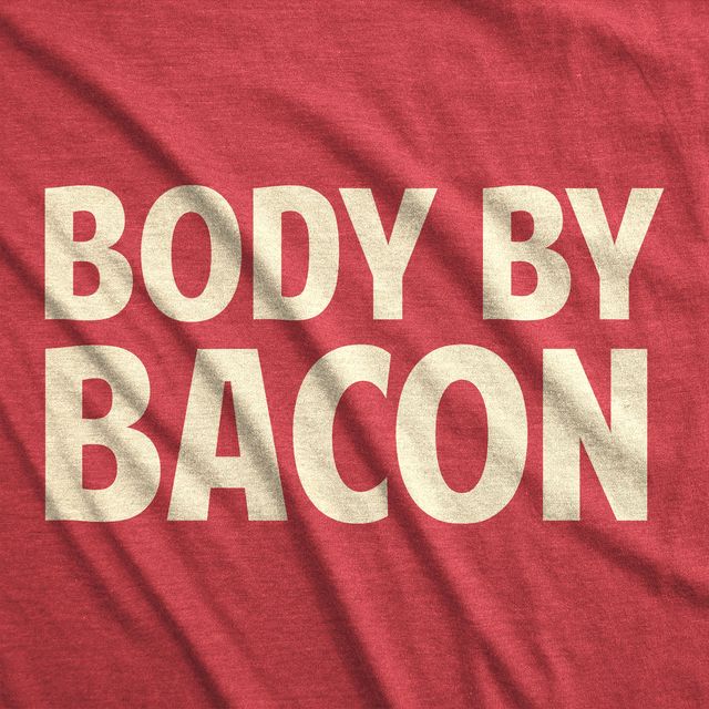 Mens Body By Bacon T Shirt Funny Bacon Eating Shirt Lover Gift for Dad Grilling