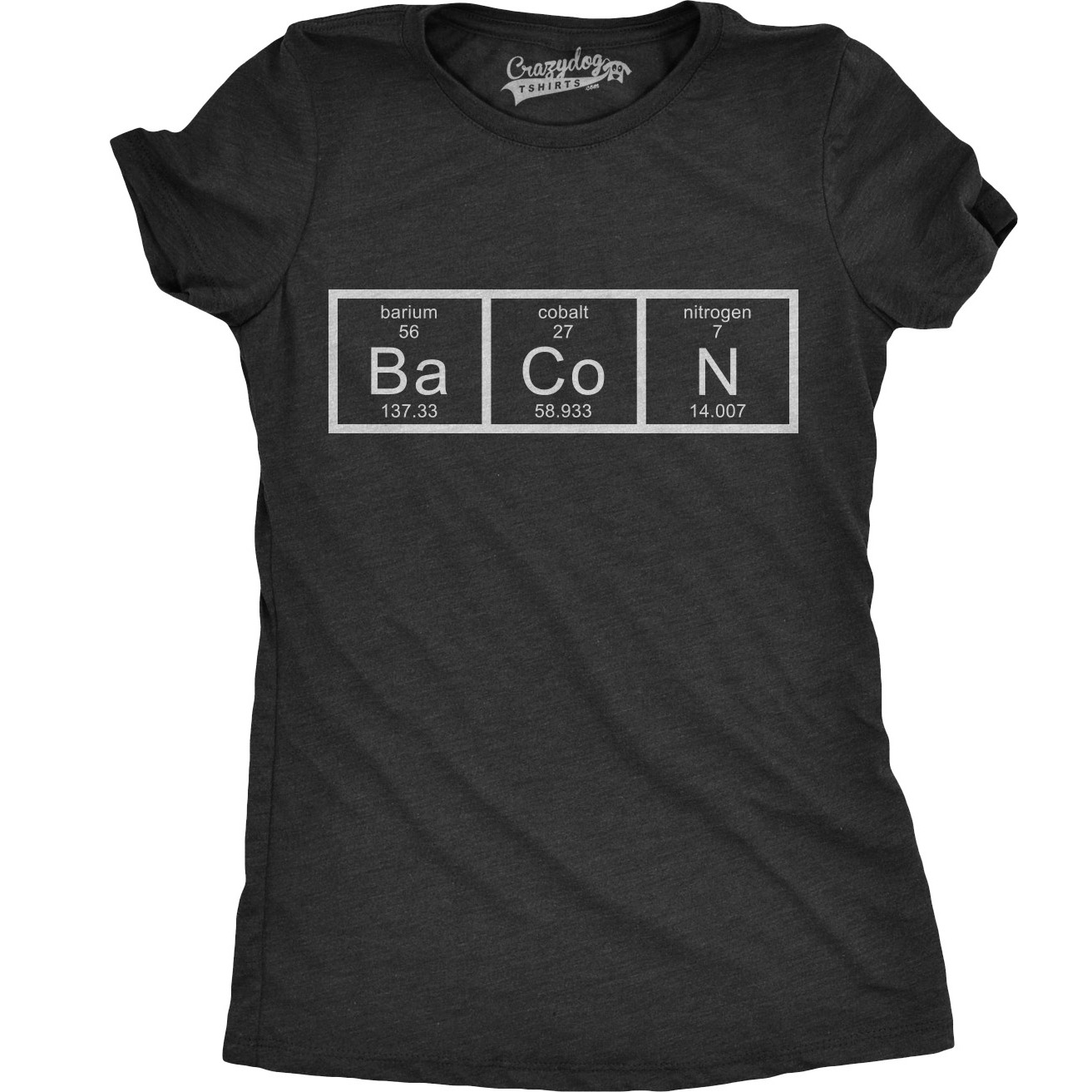 Camiseta de mujer Chemistry of Bacon divertida camiseta de mesa periódica para damas - Imagen 8 de 16