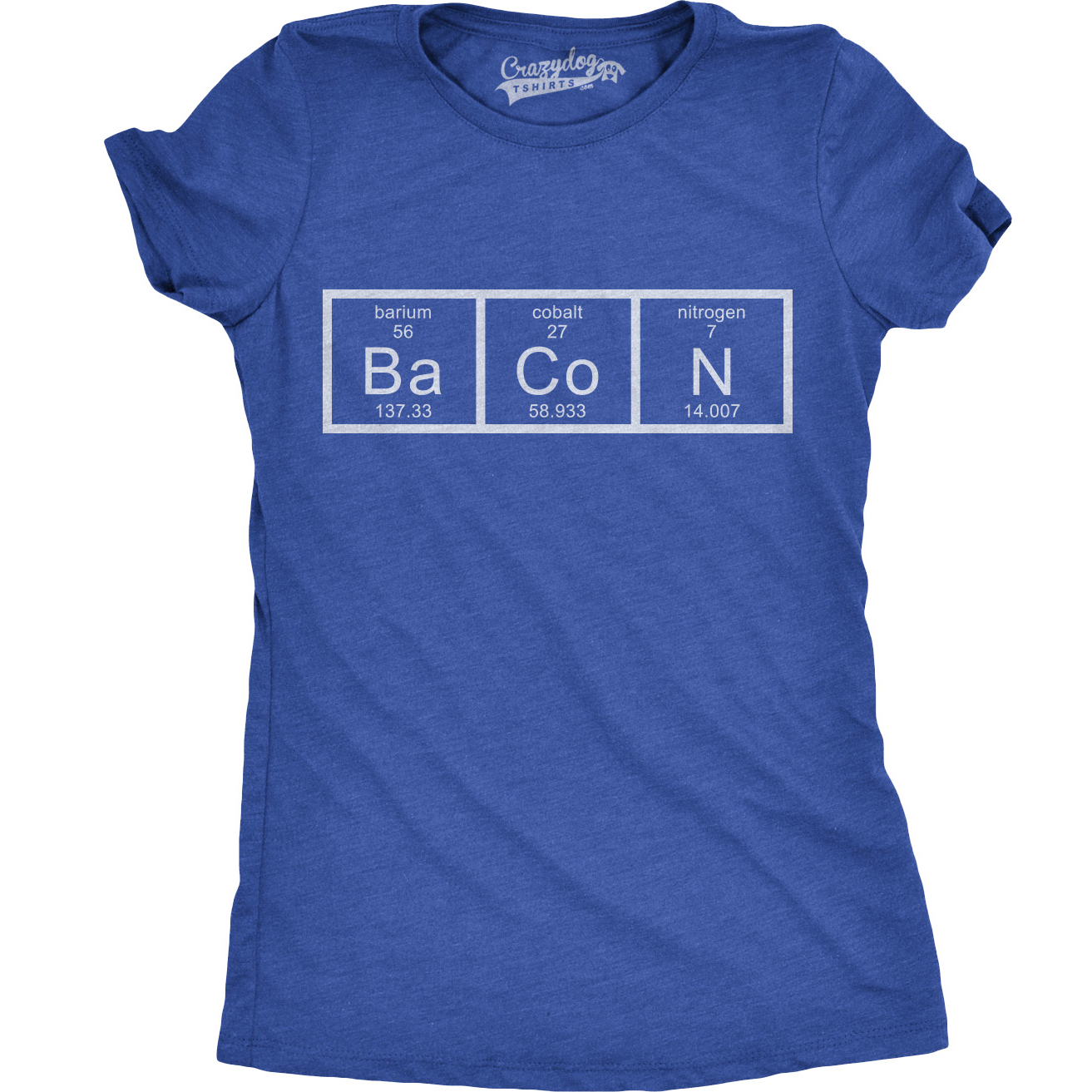 Camiseta de mujer Chemistry of Bacon divertida camiseta de mesa periódica para damas - Imagen 11 de 16